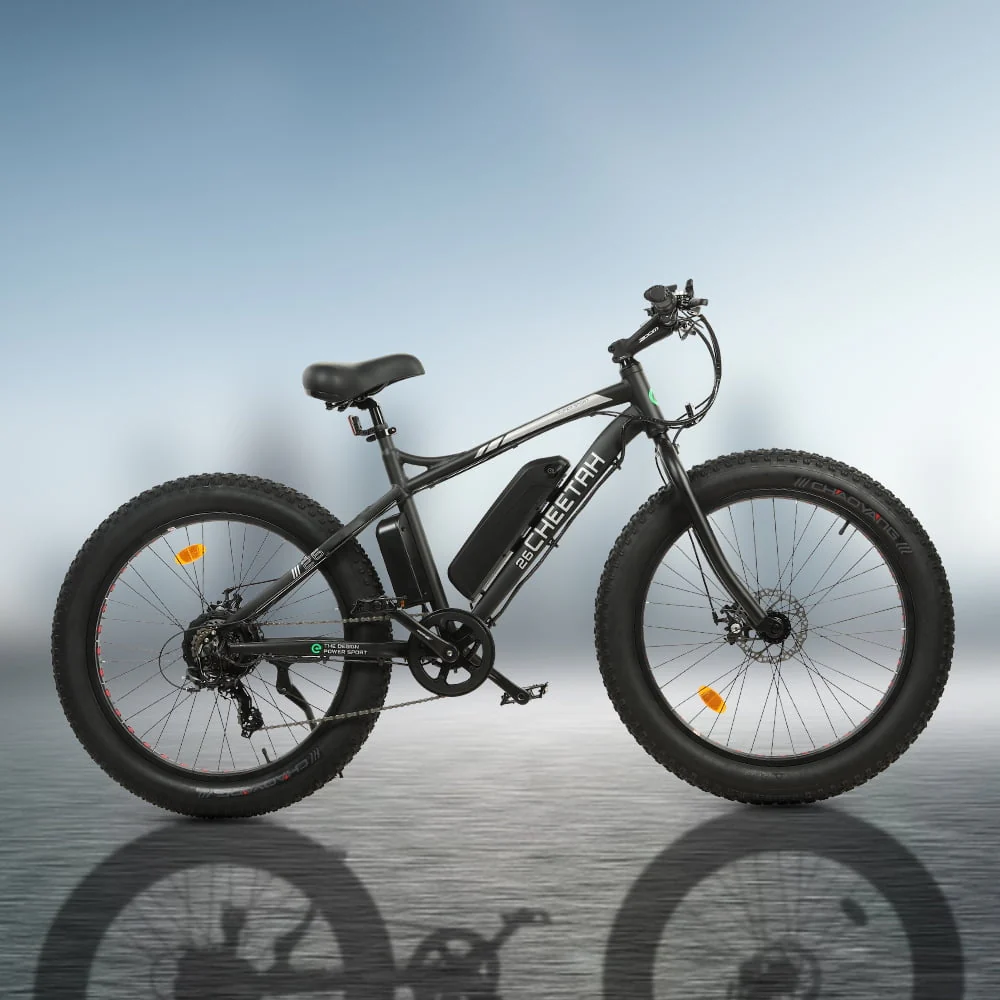 Ecotric 26 In. Electric Bicycle Fat Tire Wheel Snow Beach Mountain E-Riding Adult 36V 500 W Moped E bike