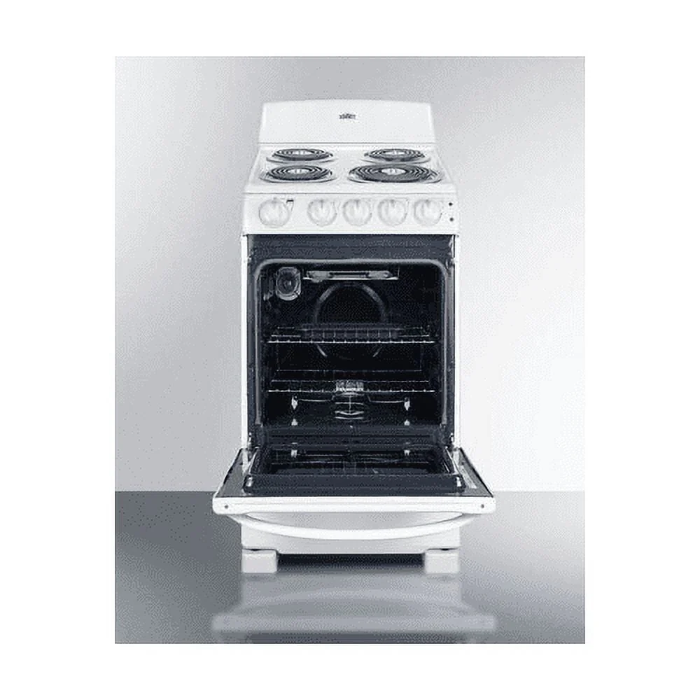 Summit RE203W 20 in. Wide Electric Range, White with Coil Elements - Replaces RE201W