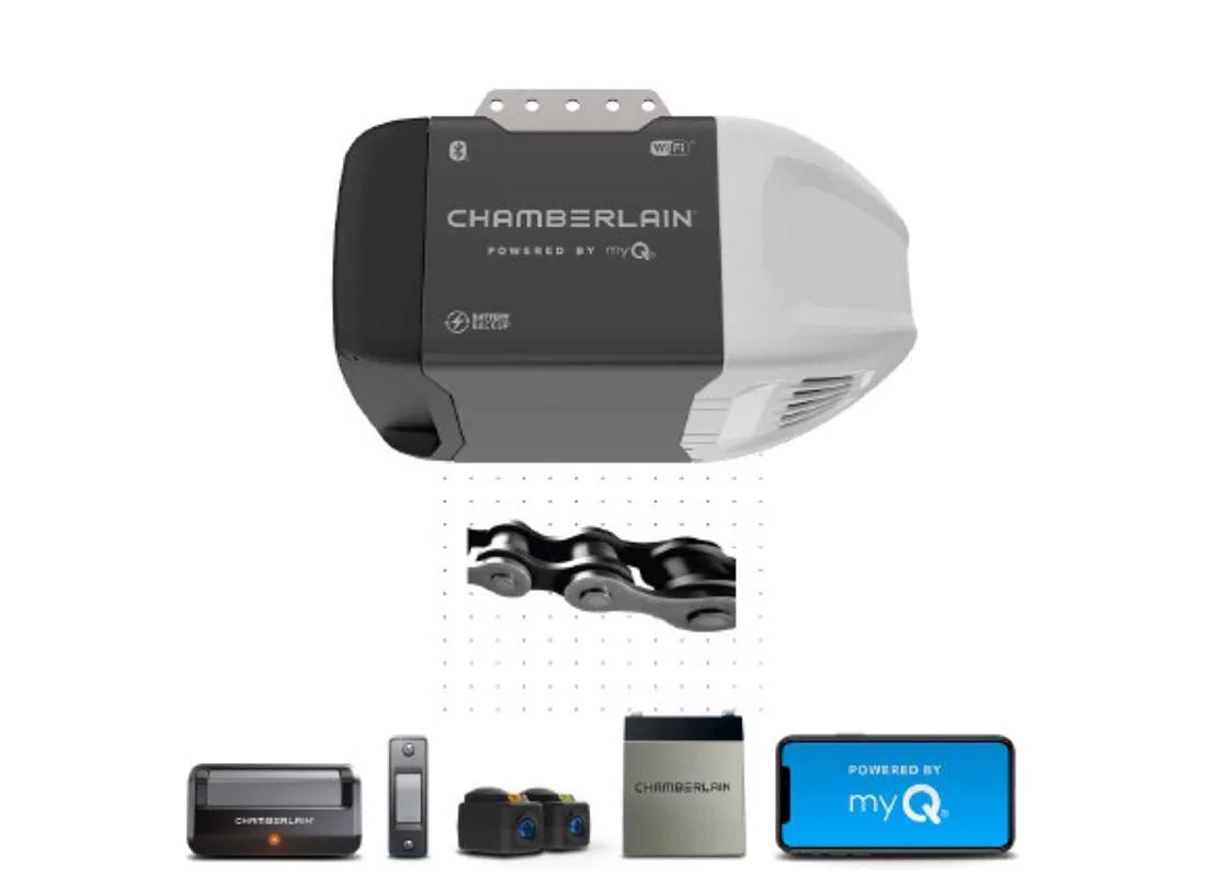 Chamberlain Garage Door Opener, 0.5 HP with Smartphone Control Bluetooth Technology
