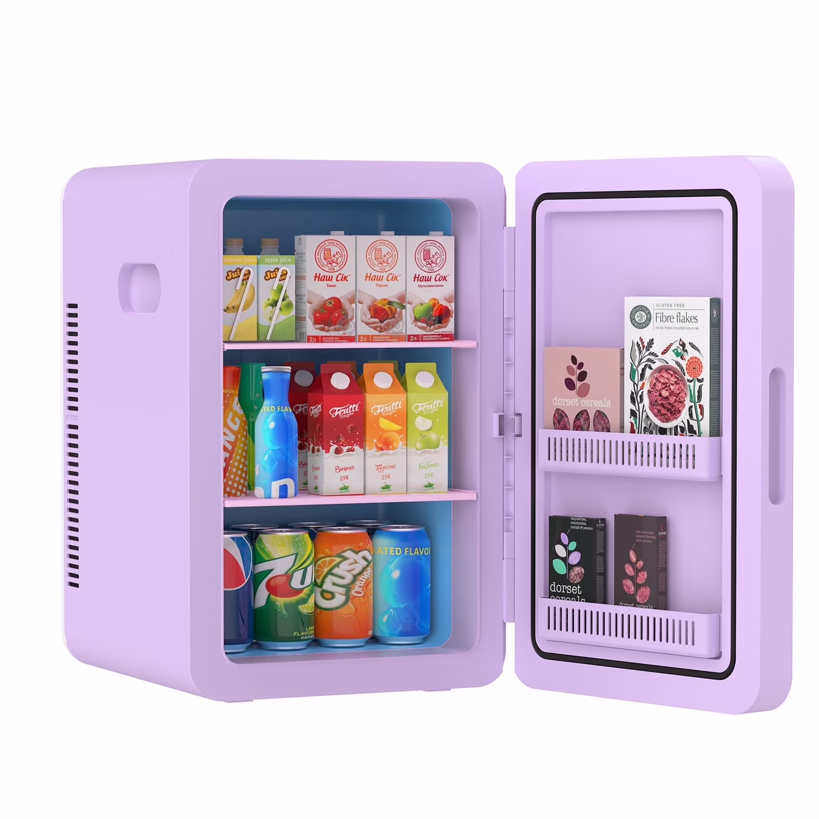 Advwin 22L Mini Fridge Cooler, Compact Personal Refrigerators for Skincare, Beverage, Purple