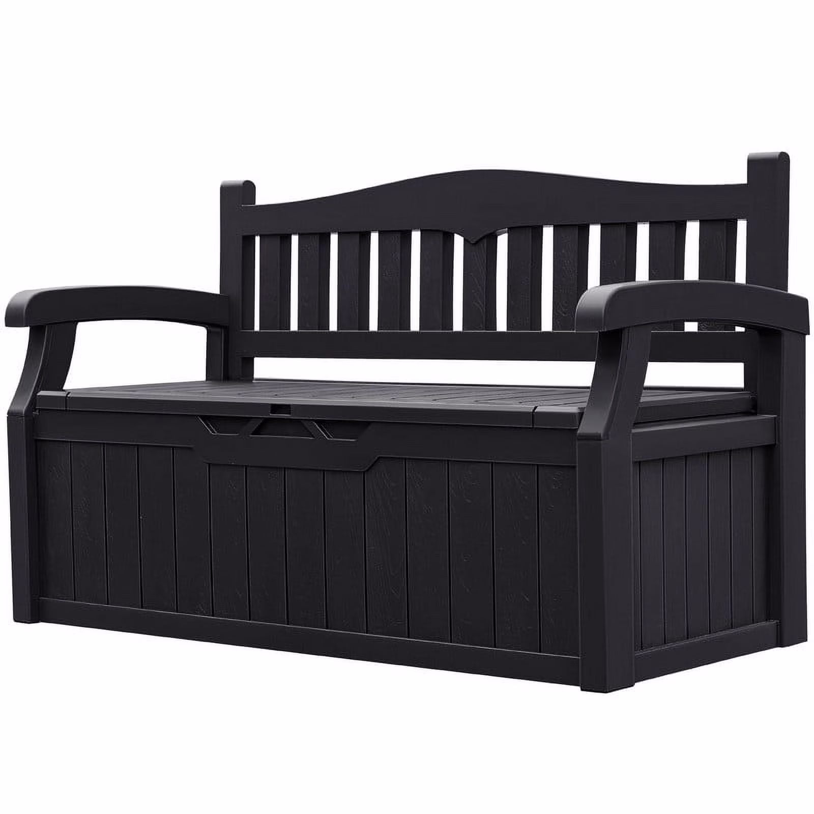 Homall 80 Gallon Plastic Storage Bench Made Of Durable Weatherproof Resin And Deck-Box Organized Storage Compartment For Outdoor Patios And Lawns,Black