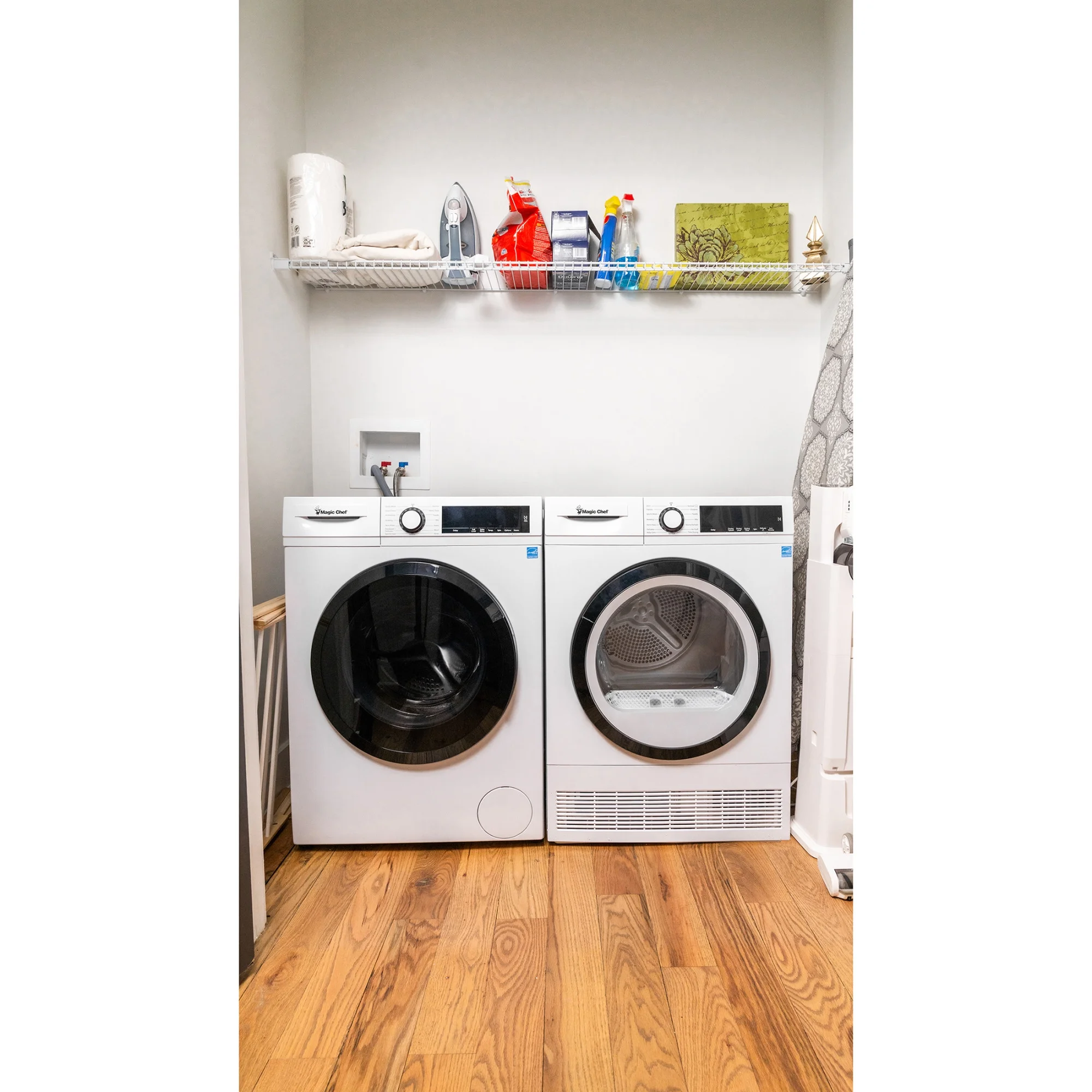 Magic Chef 4.0 cu. ft. Ventless, Condensing Front Load Stackable Electric Dryer, 24 in. in White in White