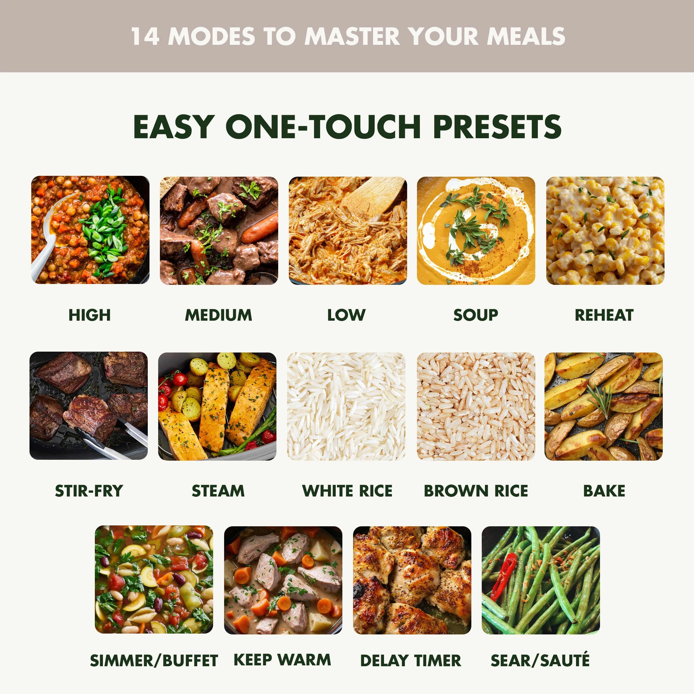 GreenPan 6-Quart, 14-in-1 Slow Cooker, Family Size, Ceramic Nonstick, Dishwasher Safe Parts, Black