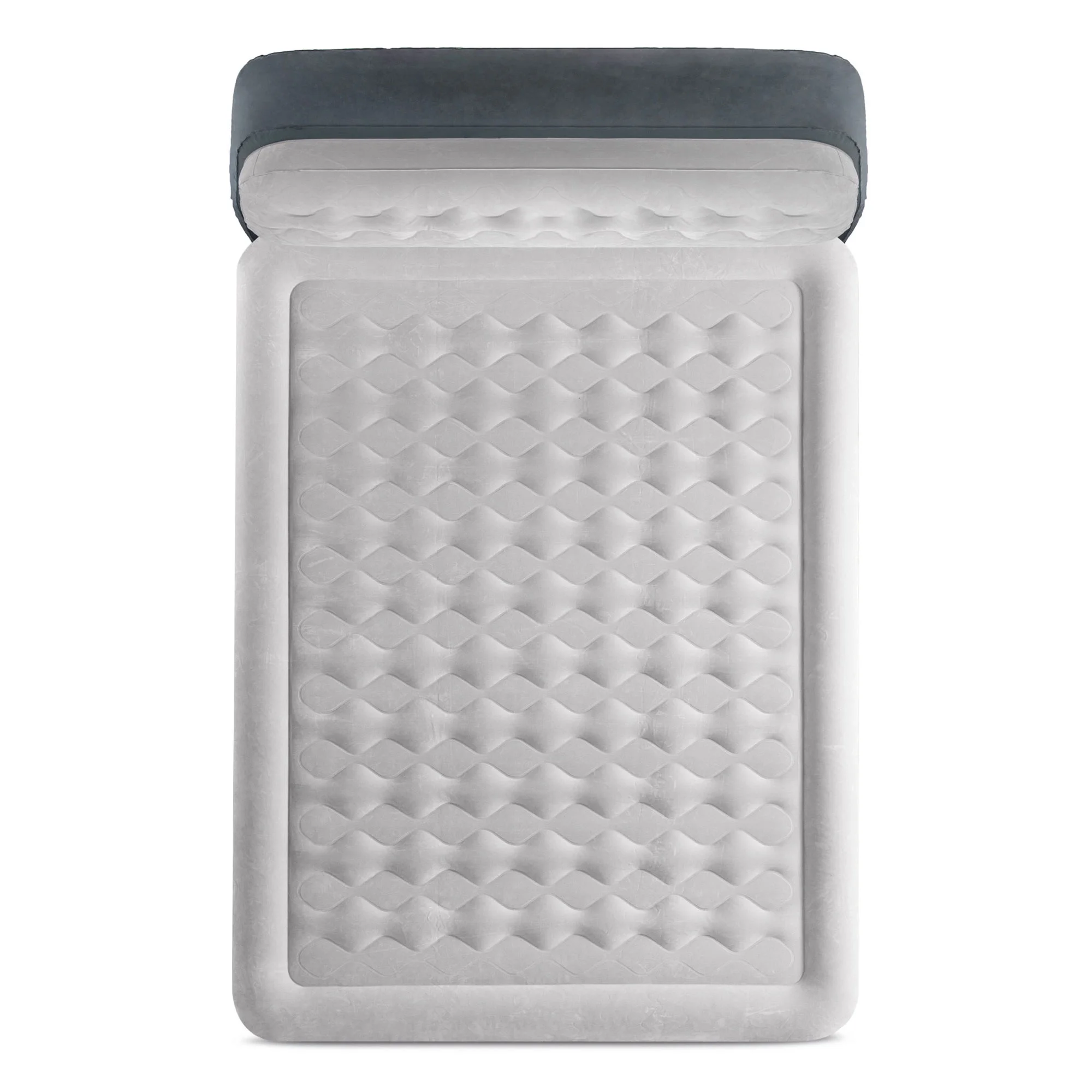 Open Box Intex Dura-Beam Deluxe Plush Headboard Queen Mattress Built-In Pump