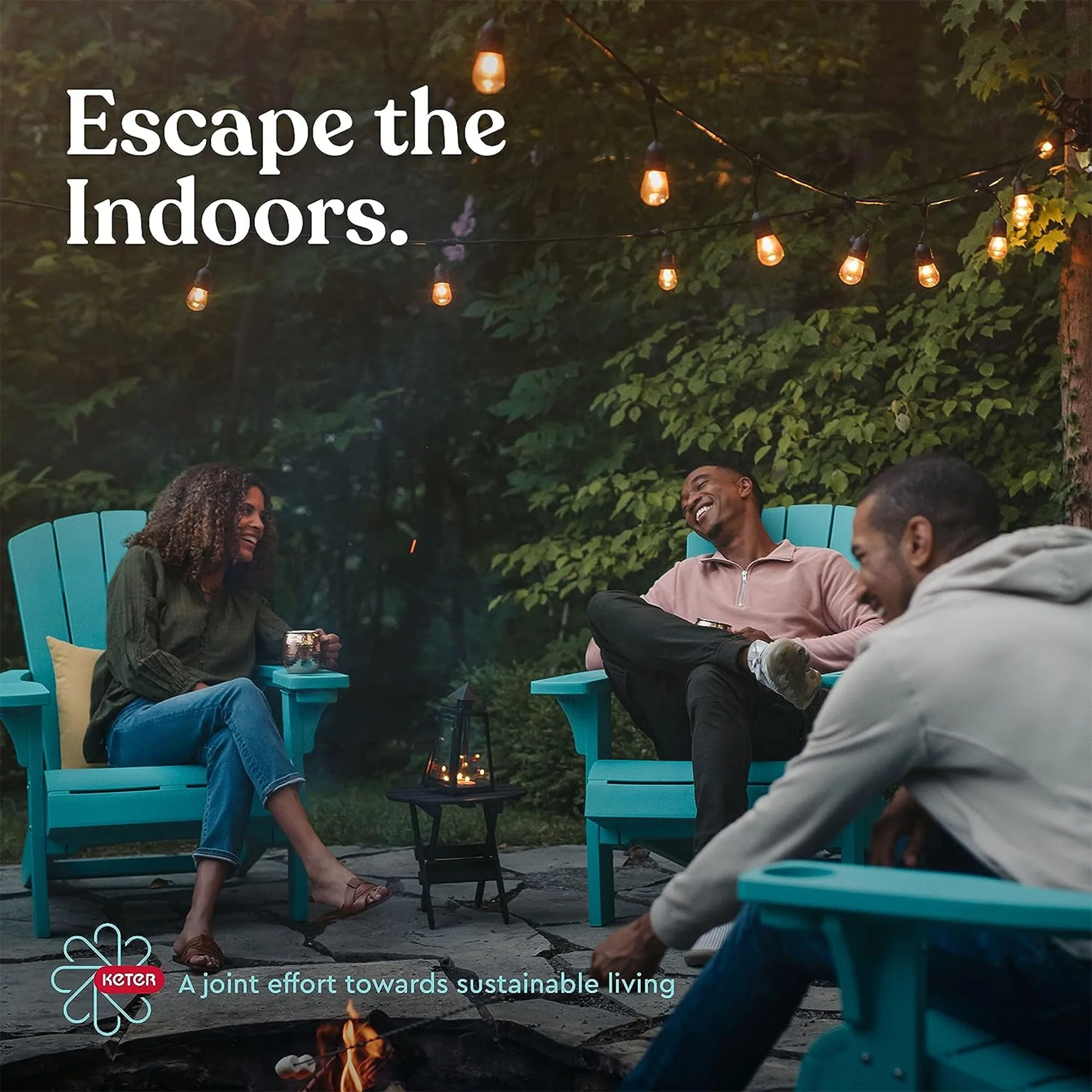 Keter Unity XL Outdoor Kitchen Bar Rolling Cart with Storage Cabinet, Brown