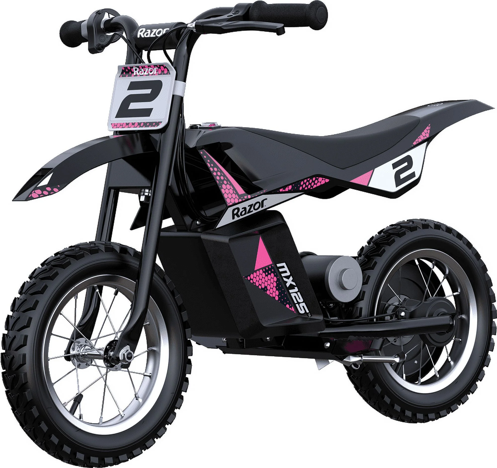 Razor Dirt Rocket MX125 Electric-Powered Dirt Bike - Black with Decal Included, for Child 5+