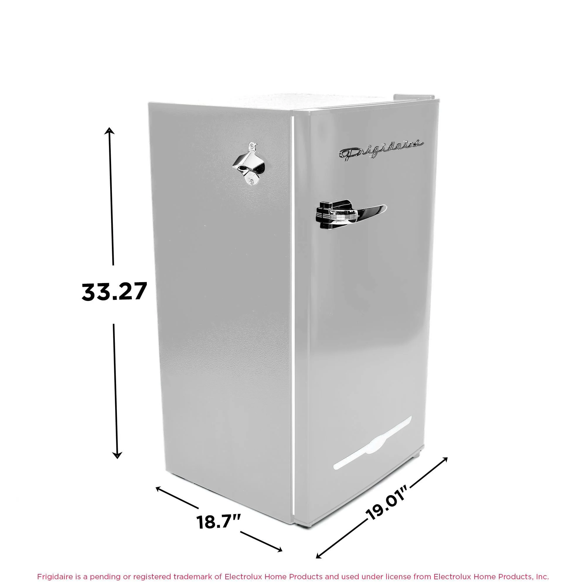 Frigidaire EFR376-C-PINK 3.2-Cu.-Ft. 65-Watt Retro Bar Fridge with Side Bottle Opener (Pink)
