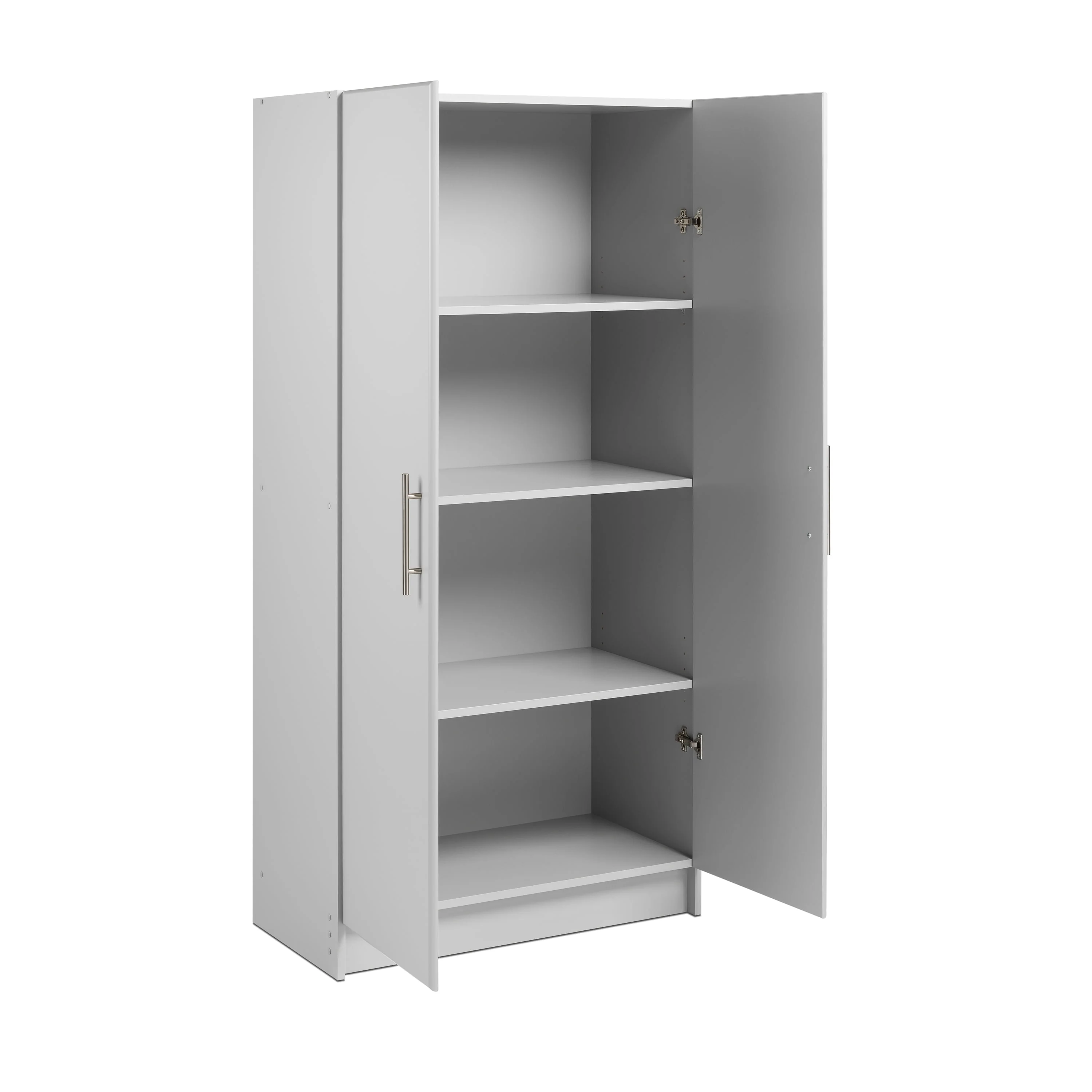 Prepac Elite 2 Door Standing Storage Cabinet, Light Gray