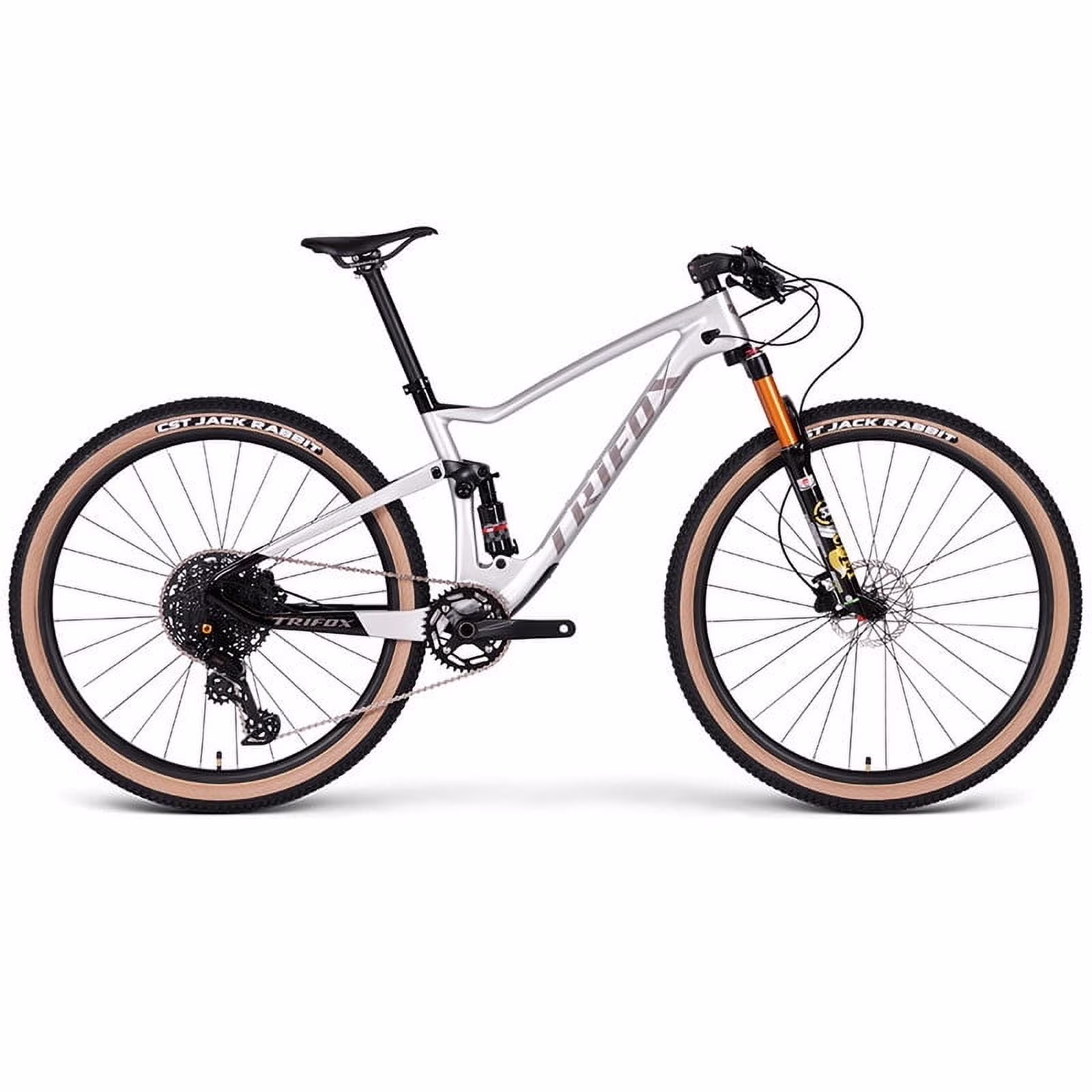 PIONEER Outroad Mountain Bike Double Full Suspension MTB for Adult, M6100 12-Speeds Carbon Fiber Full Suspension MTB MFM100, Dual Disc Brake Bikes for Men Women