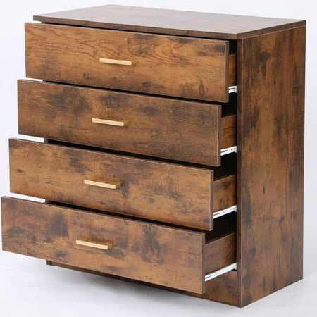 SESSLIFE Dresser for Bedroom, Wood 4 Drawer Dresser Storage Drawer, White Living Room Hallway Closets Drawer Chest, TE3079