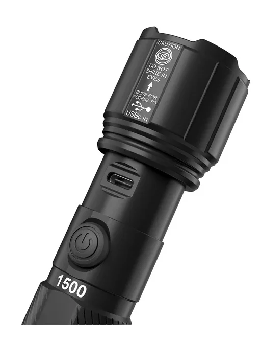 Duracell Hybrid Flashlight, 1500 Lumens, 4-count