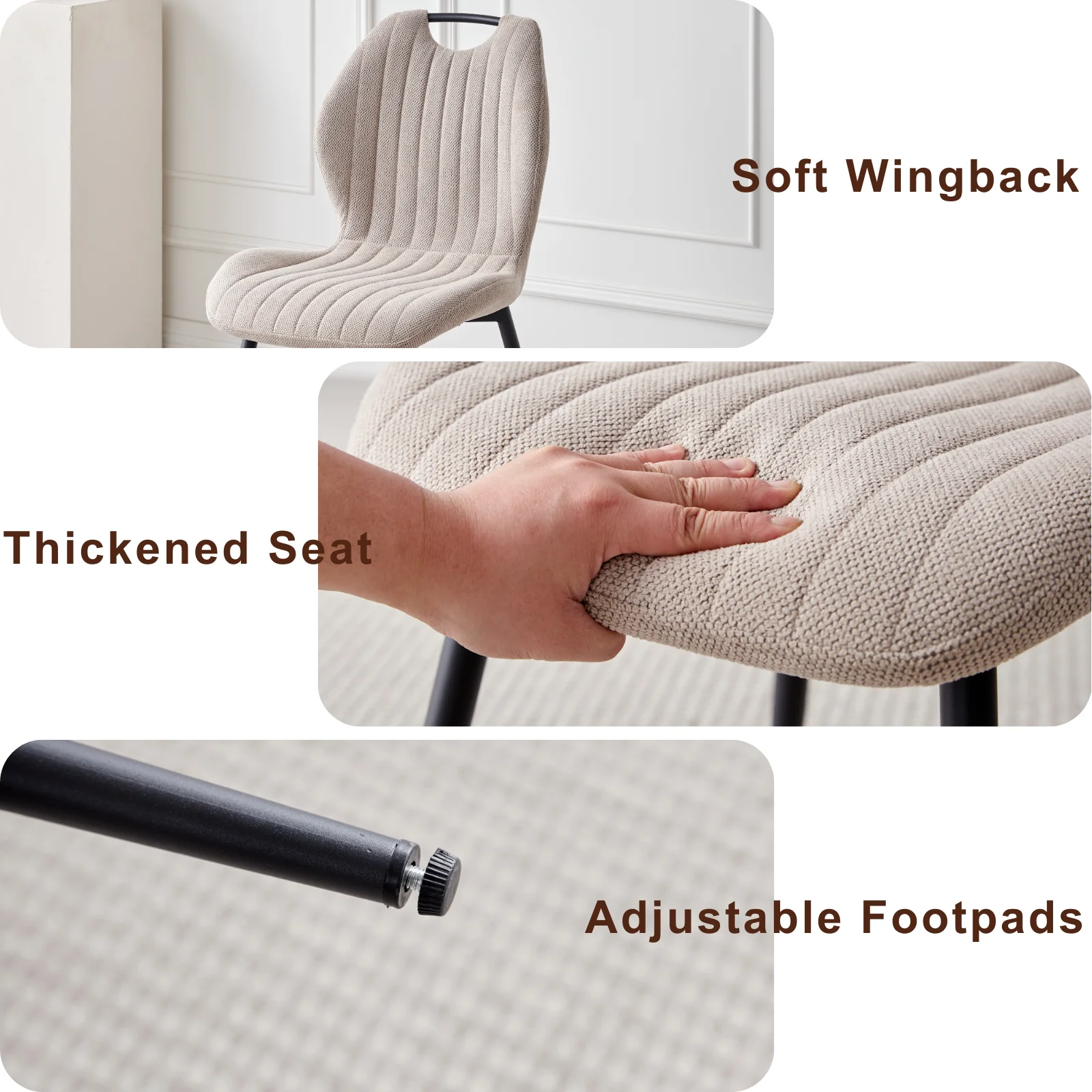 5pcs Rectangle Dining Table Chairs Set for 4, 63