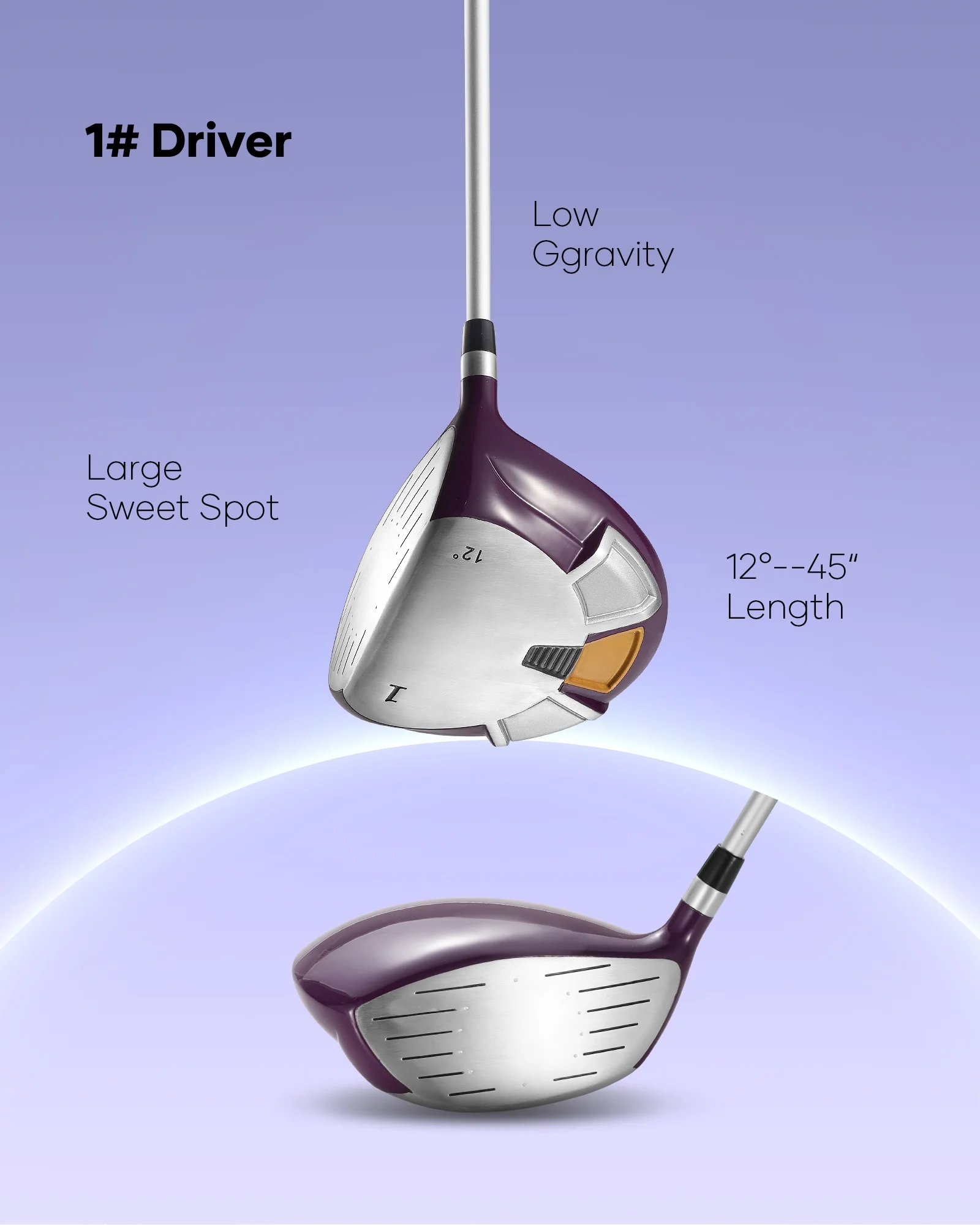 Complete Golf Clubs Package 9 Club Set for Men Woman Right Handed True Temper Steel Shafts Putter Stand Bag and 3 H C Bonus Head