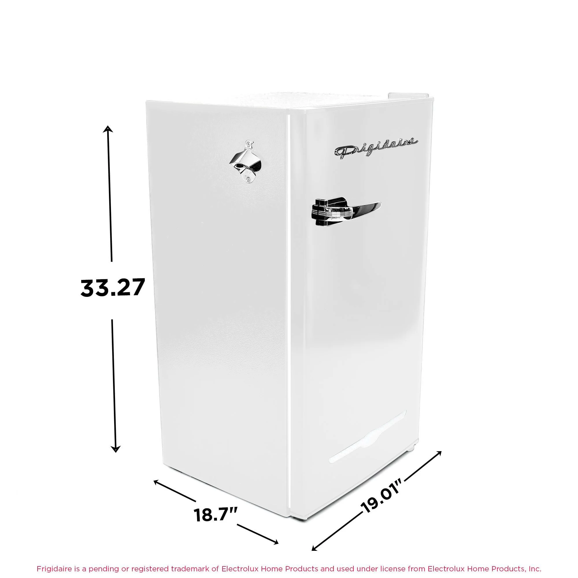 Frigidaire EFR376-C-PINK 3.2-Cu.-Ft. 65-Watt Retro Bar Fridge with Side Bottle Opener (Pink)