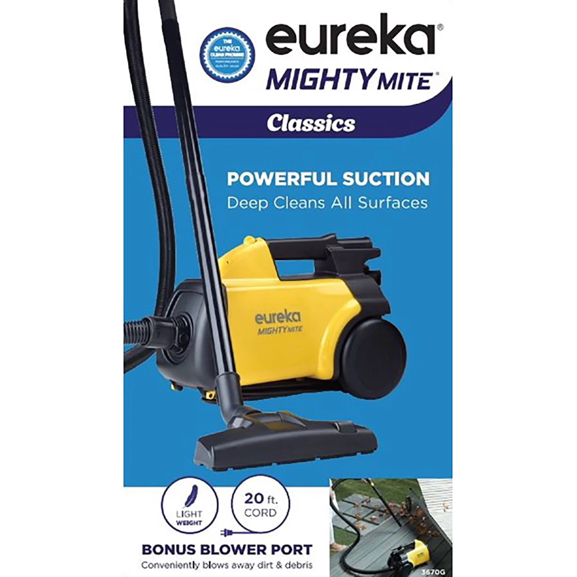 Eureka Mighty Mite Bagged Canister Vacuum, 3670G