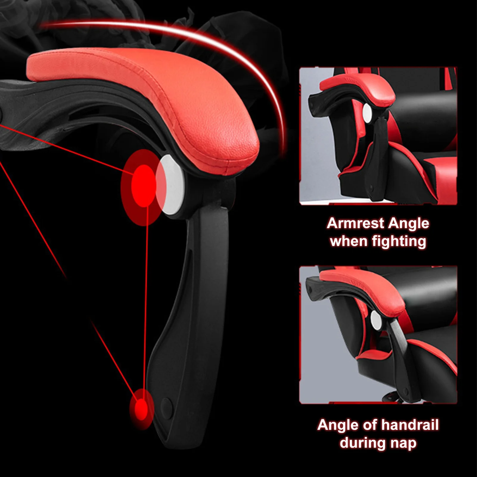 WETS Gaming Chair with Bluetooth Speakers Office Chair with Footrest and LED Lights Ergonomic Gaming Chairs High Back with Headrest Adjustable Swivel for Home Office,397lb