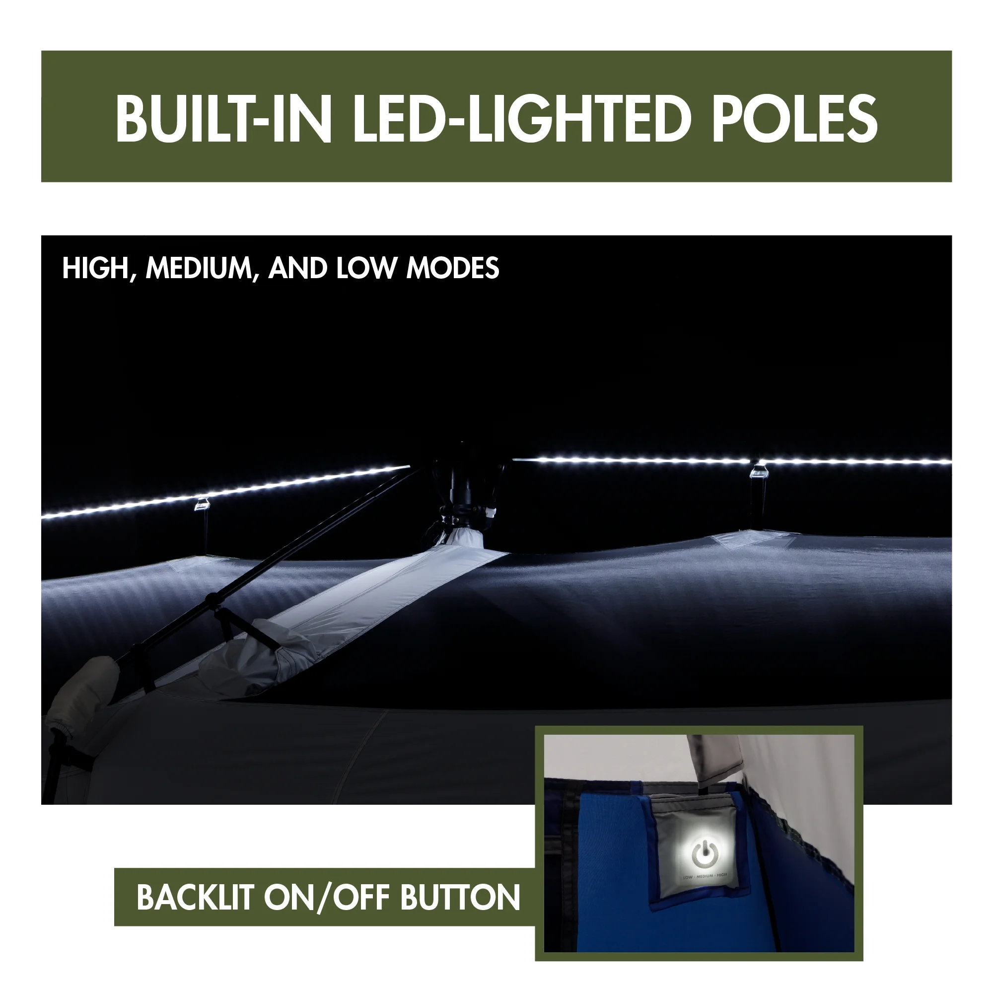 10-Person 14' x 10' Lighted Instant Cabin Tent, 40 lbs