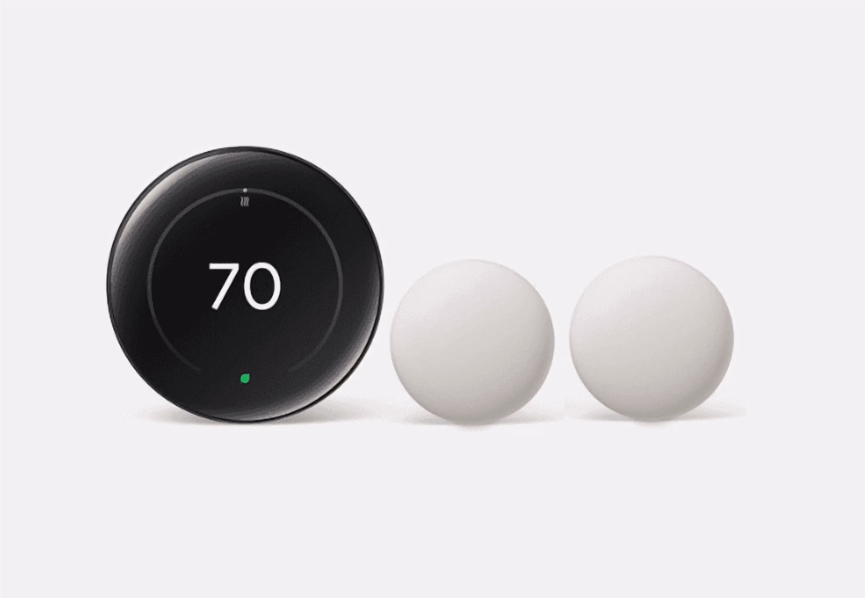 Google Nest Learning 4th Gen learning Thermostat With 2 Pack Google Nest Temperature Sensor 2nd Gen - Polished Obsidian - GA05557-US