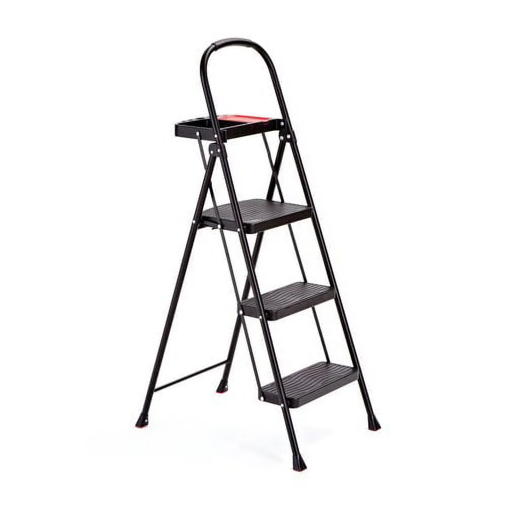 Rubbermaid RMS-3T 3-Step Steel Step Stool with Project Tray, 225 lb. Cap.