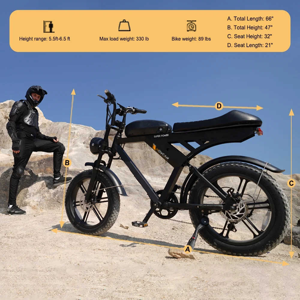 Movcan V30 Electric Bike for Adult, 1000W 20