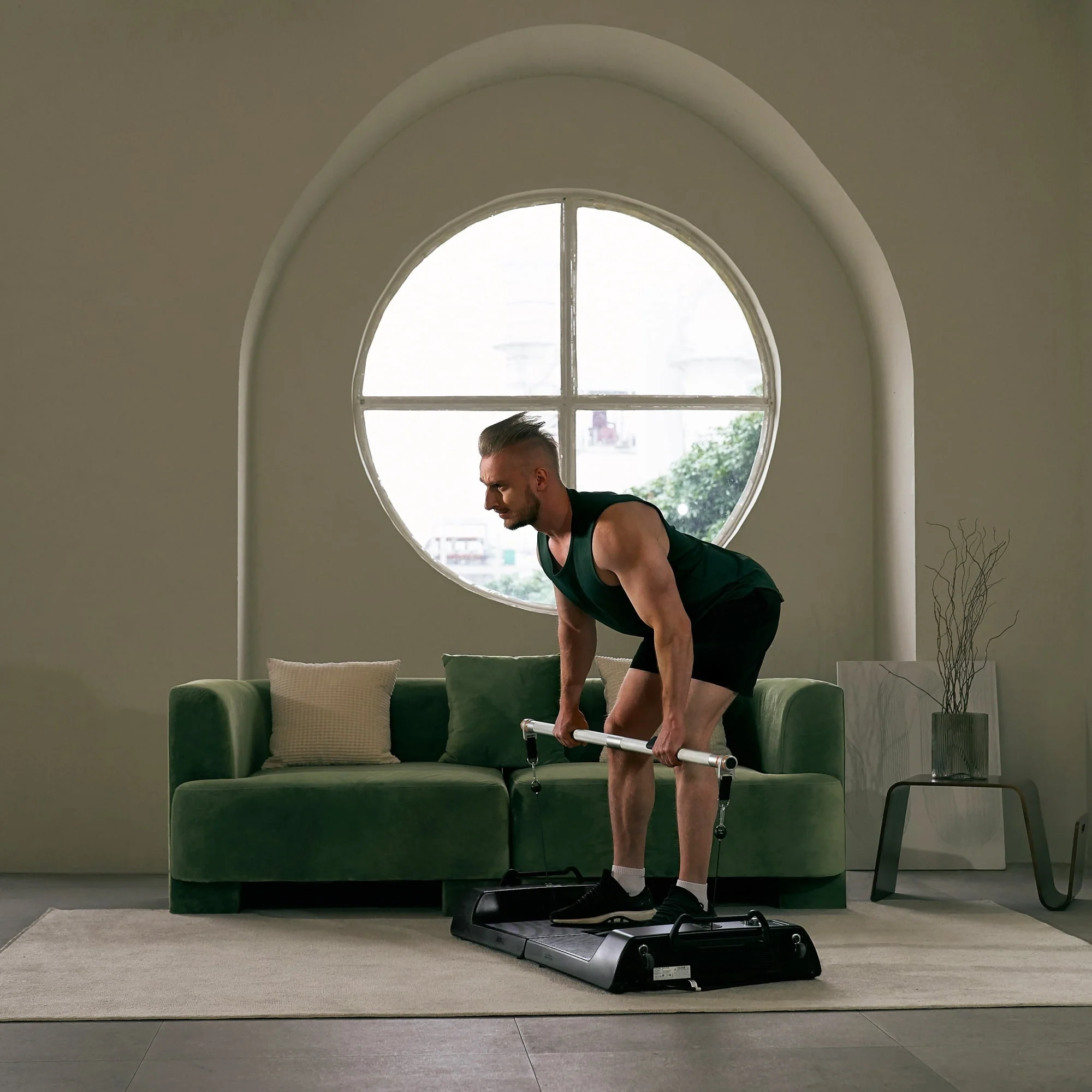 Motion Space Smart Trainer | 6 in 1 Home Gym Fitness Equipment, Adjustable Full Body Resistance Training, Workout Equipment with APP, Multifunctional Weightlifting with Eccentric, Isokinetic Modes