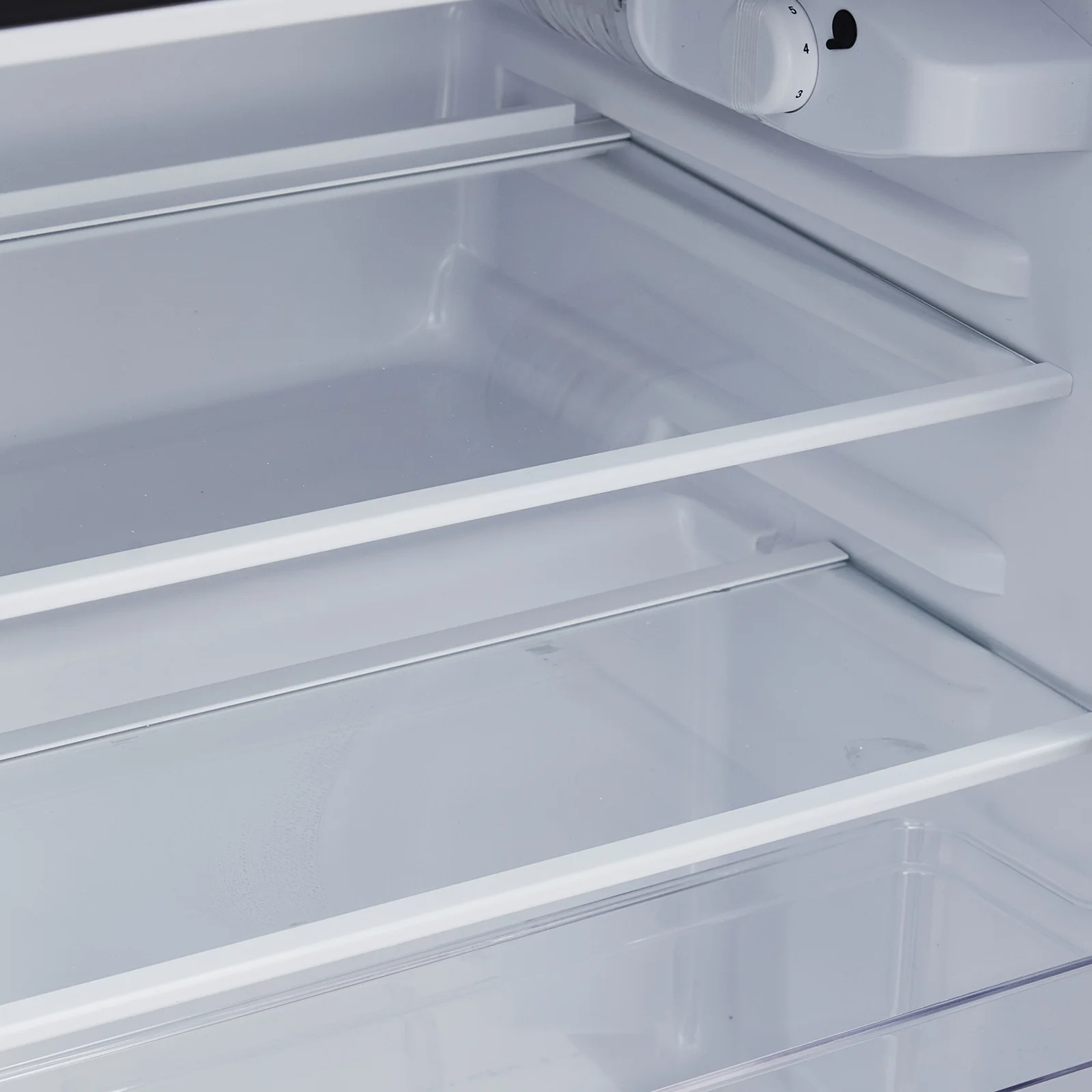 Yesurprise 3.2 Cu. Ft Mini Fridge with Freezer Small Refrigerators Double Door Stainless Steel 5 Thermostat Compact Internal Freezer with Crisper Drawer 90L