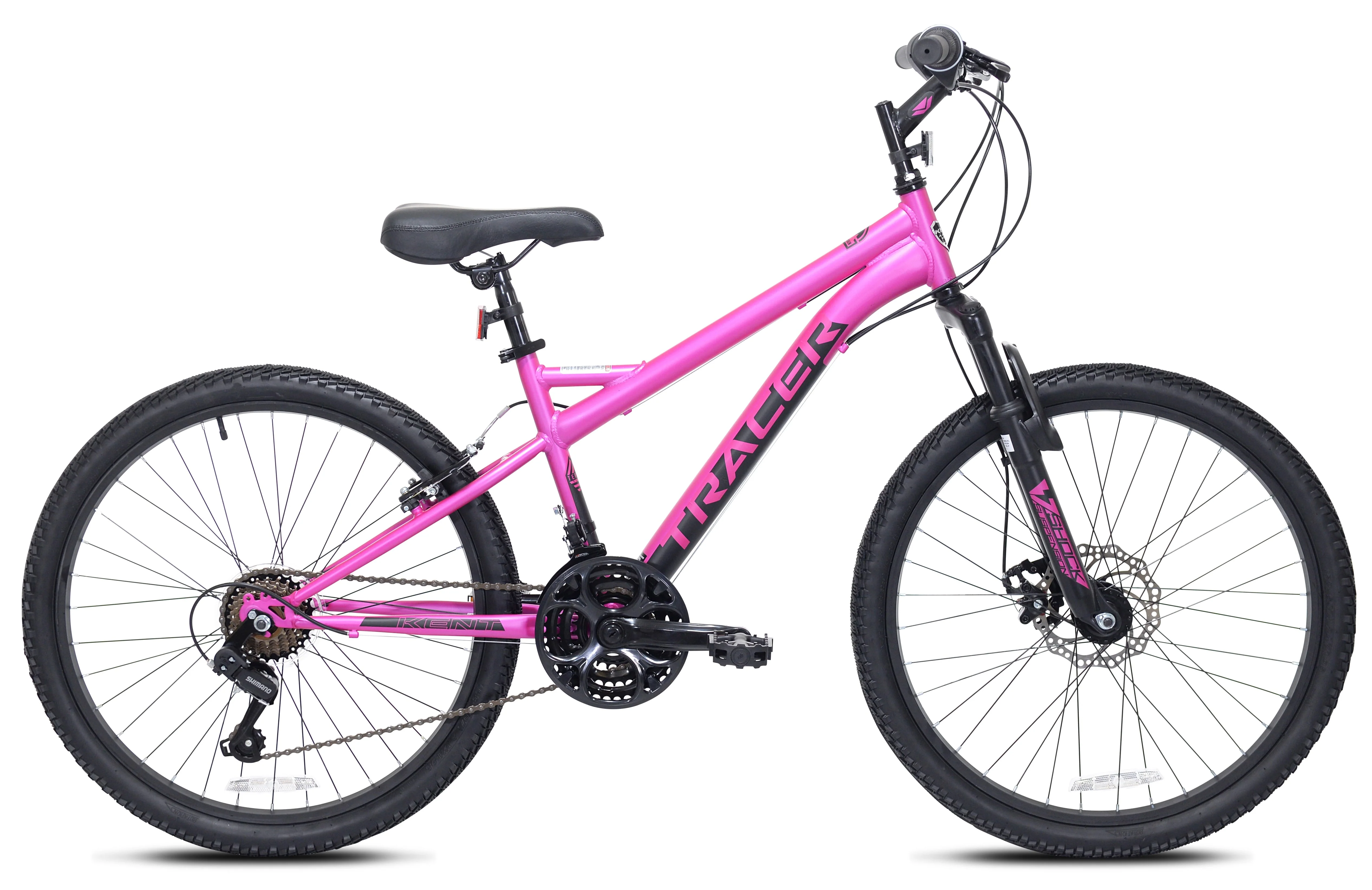 Kent Bicycles 24-inch Teen Tracer Girl's Mountain Bicycle, Pink