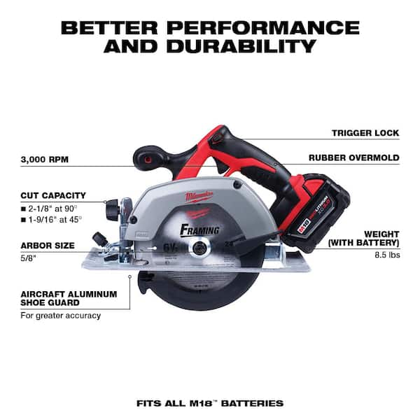 M18 18V Lithium-Ion Cordless Combo Tool Kit (6-Tool) with 3/8 in. Impact Wrench and Blower
