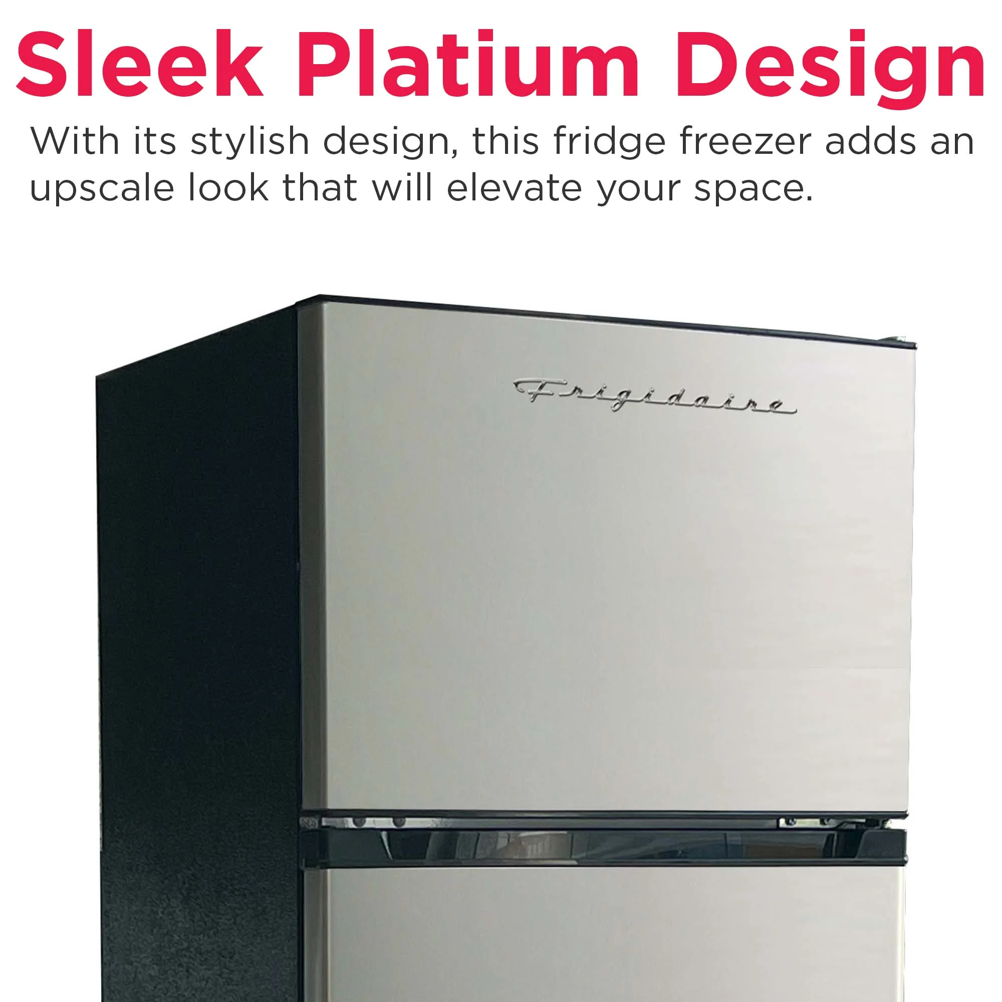 Frigidaire 21 in. 7.5 Cu. ft. Retro Refrigerator, Standard Door Style, Stainless Look - New