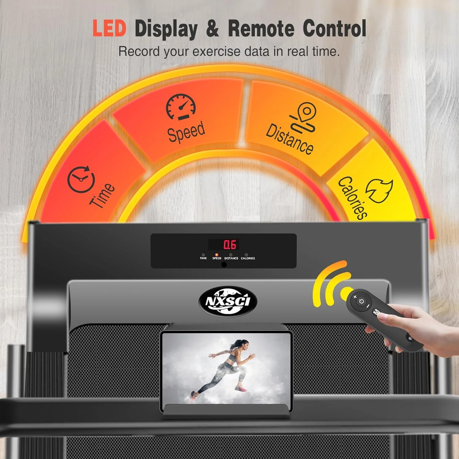 2 in 1 Walking Pad Treadmill, Foldable Treadmills with Handle Bar, 2.5HP Portable Folding Treadmill with Remote Control, Under Desk Treadmill for Home Office, 300lbs, Black