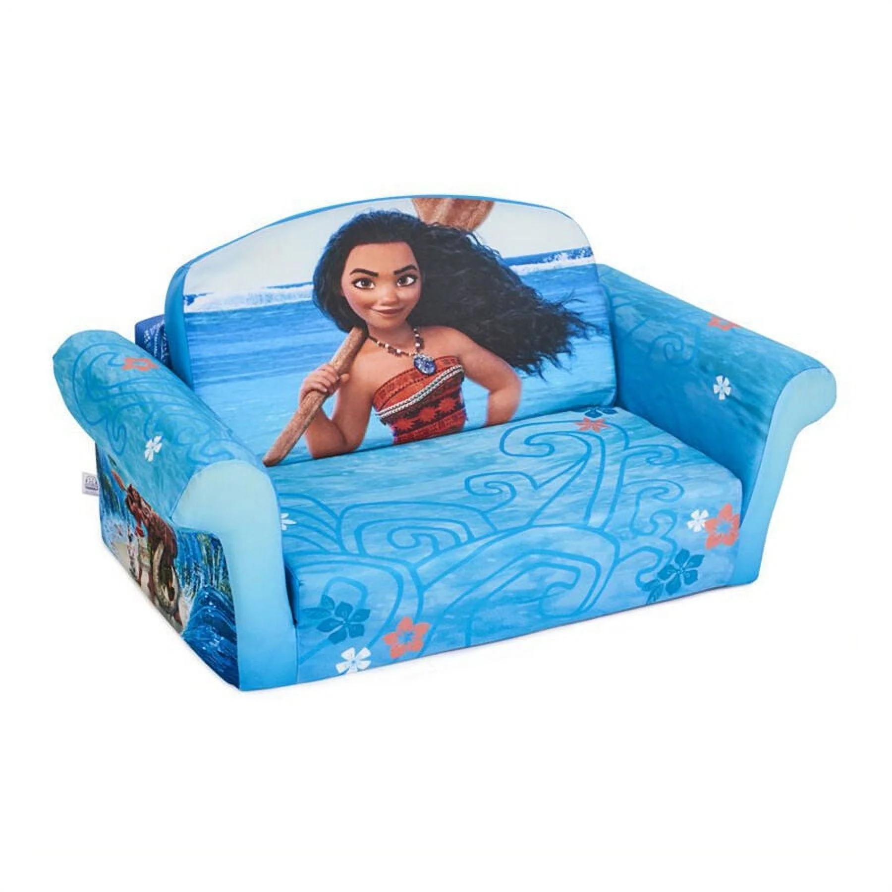 Marshmallow Furniture 2-in-1 Flip Open Foam Couch Bed Kid's Furniture, Moana