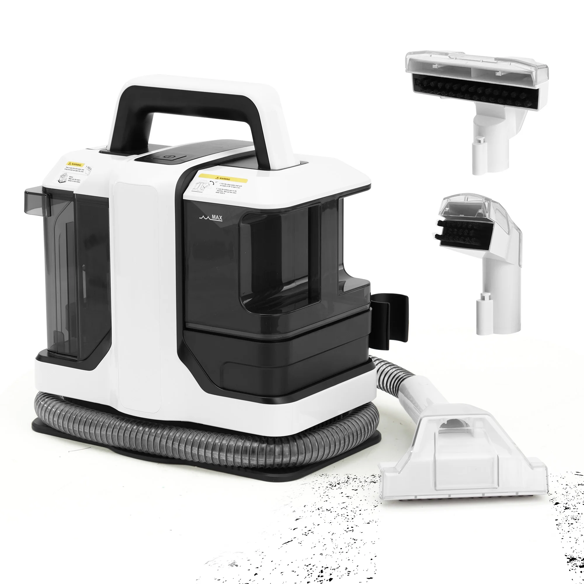 Reecoo W1 Wet/Dry Handheld Carpet Steamer and Upholstery Cleaner with Brushes for Couch, Carpet