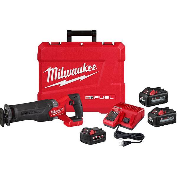 M18 FUEL 18V Lithium-Ion Brushless Cordless SAWZALL Reciprocating Saw Kit with Two 6.0Ah Batteries