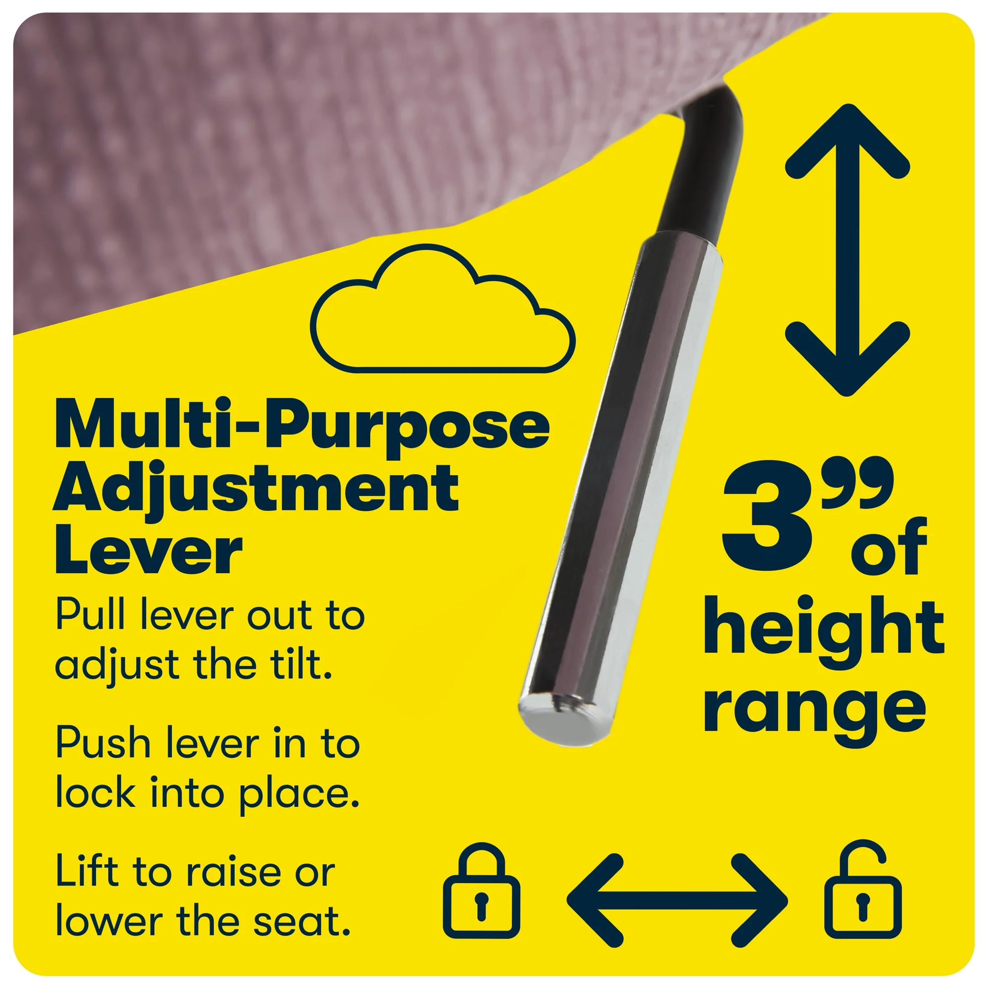 Serta Ashland Office Desk Chair, Button Tufted Mid-Back, Memory Foam Cushion, Chrome Swivel Base, Lilac Twill Fabric