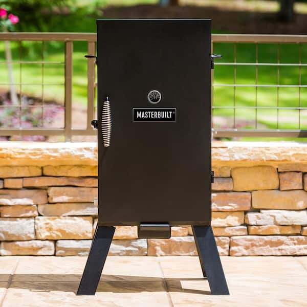 30 in. Analog Electric Smoker in Black with 3 Racks