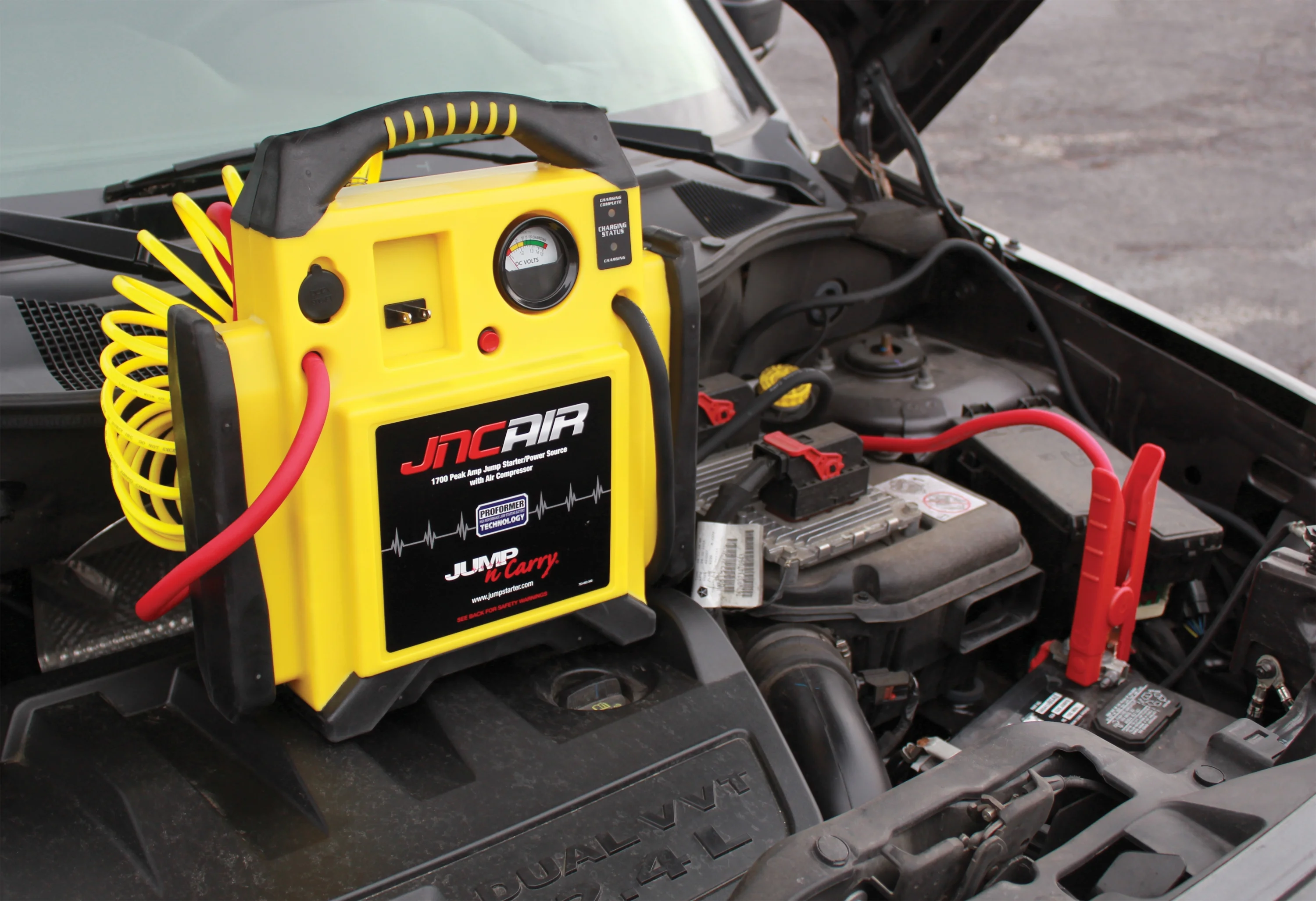 Clore Automotive Jump-N-Carry JNCAIR 1700 Peak Amp 12 Volt Jump Starter with Air System