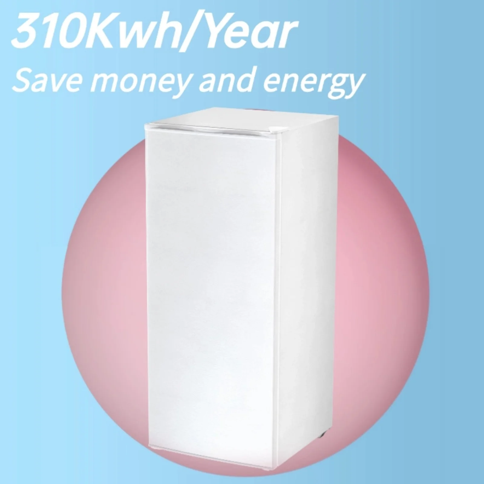 Auseo 7 Cu. ft. Upright Freezer with 4 fixed grid shelves, Space Saving, Adjustable Temperature Controls, Garage Ready deep Freezer, Manual Defrost, White