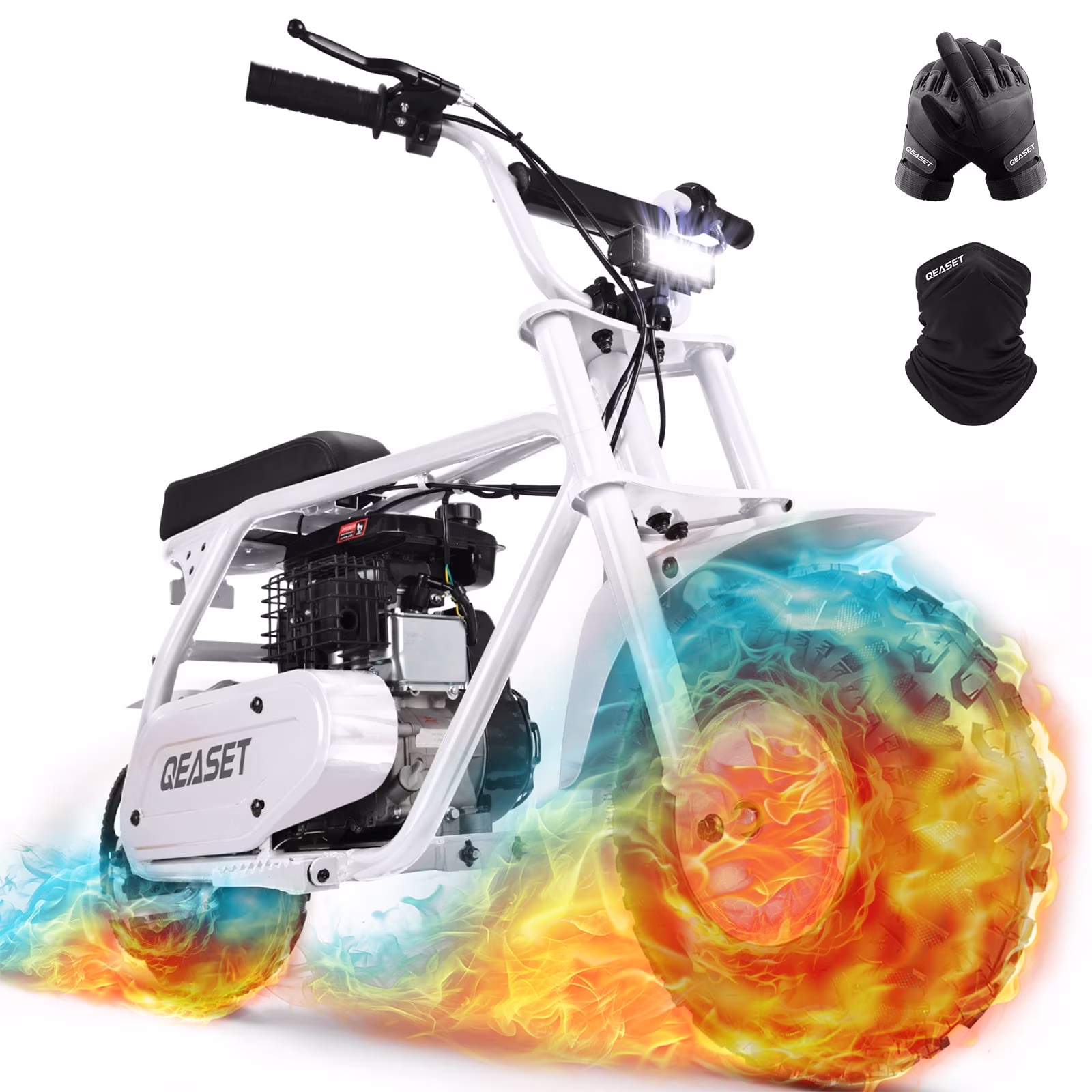 QEASET MB001 Gas Powered Mini Dirt Bike 99CC for Teens and Adults, 25MPH Off Road Motorcycle, Weight Support Up to 200 LBS - Black