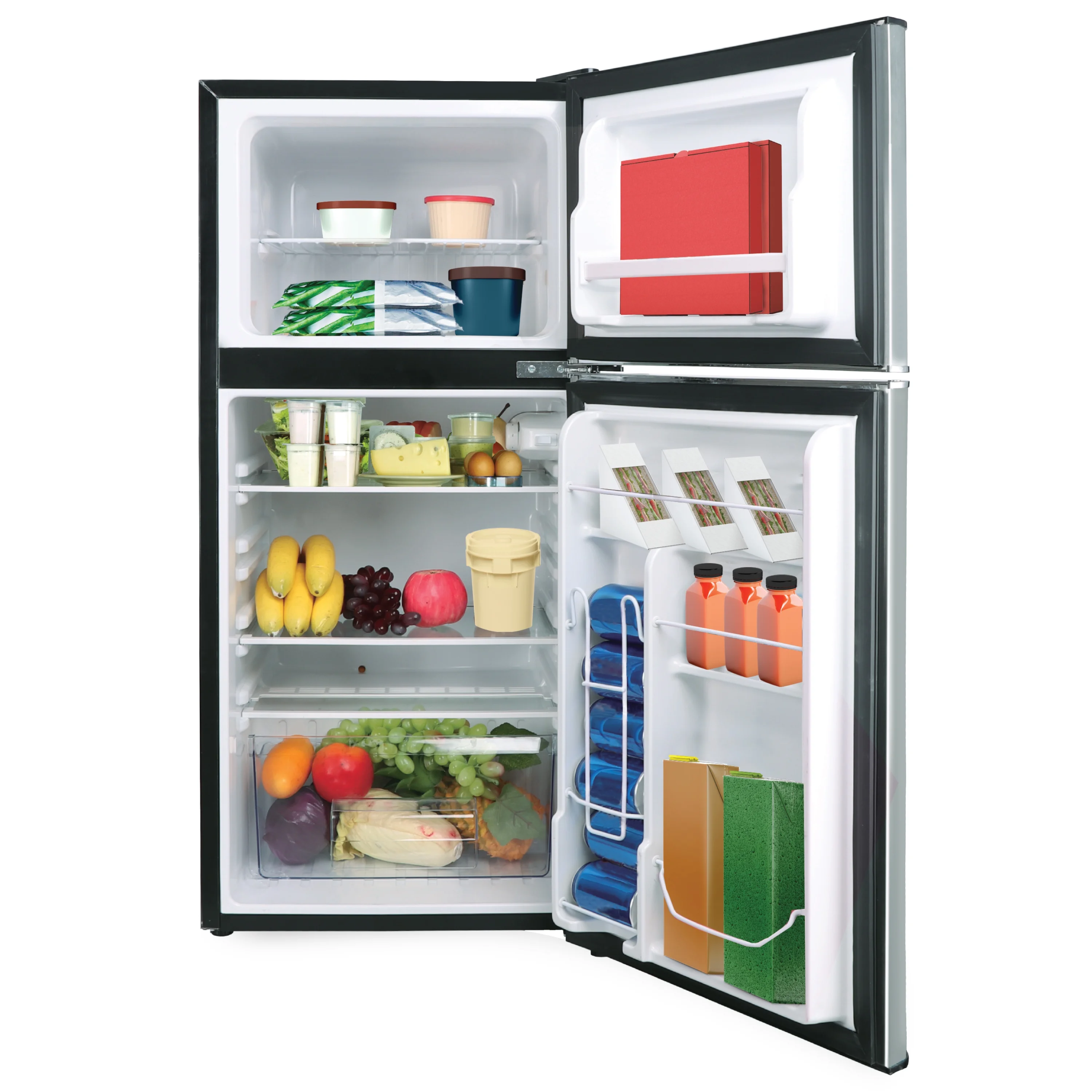 Frigidaire, 4.5 Cu. ft., 2 Door Compact Refrigerator-Chrome Trim, EFR451, Platinum