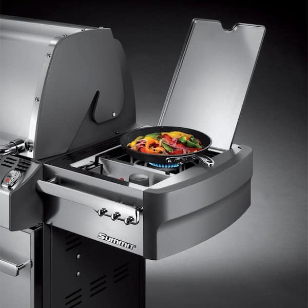 Summit S-670 6-Burner Propane Gas Grill in Stainless Steel with Built-In Thermometer and Rotisserie