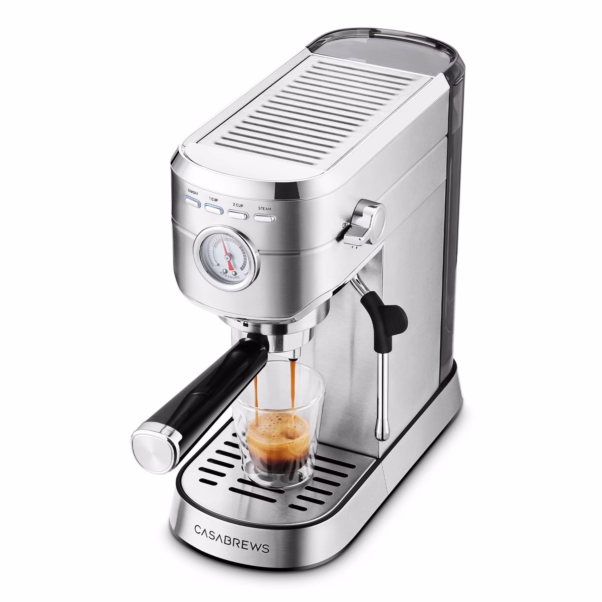 CASABREWS CM5418 20-Bar Espresso Machine and Coffee Maker, Silver