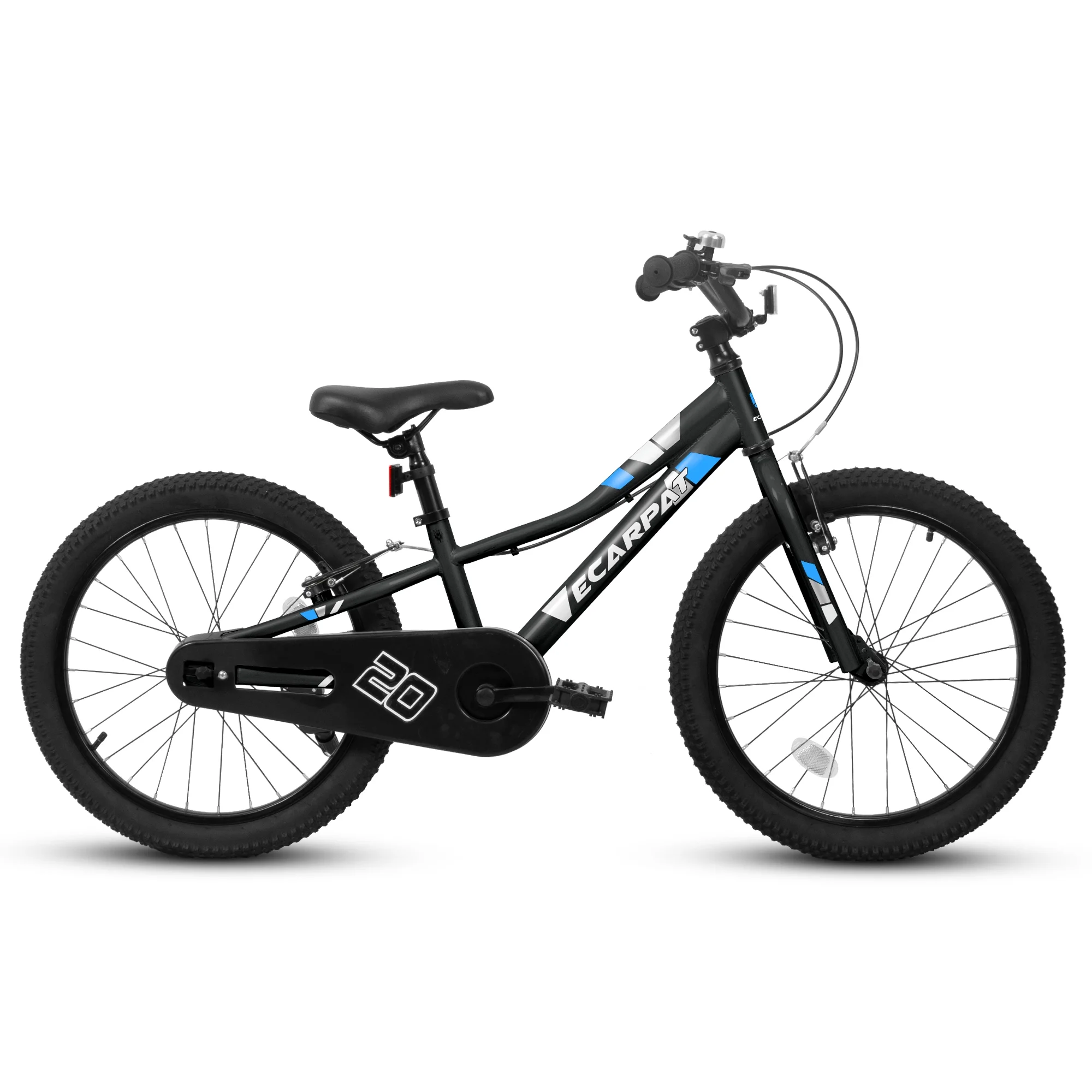 Ambifirner 20 Inch BMX Style Bike, Hi-Ten Carbon Steel Frame with Front V-Brake & Rear Coaster Brake, Easy Assembly, Adjustable Seat for Learning Riders (Blue)
