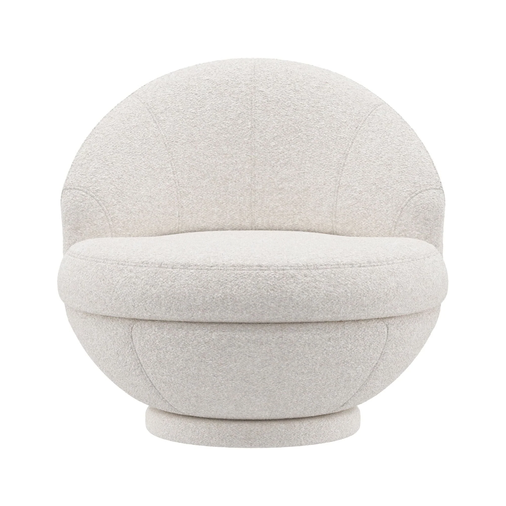 Hillsdale Boulder Upholstered Swivel Storage Chair, Ash White