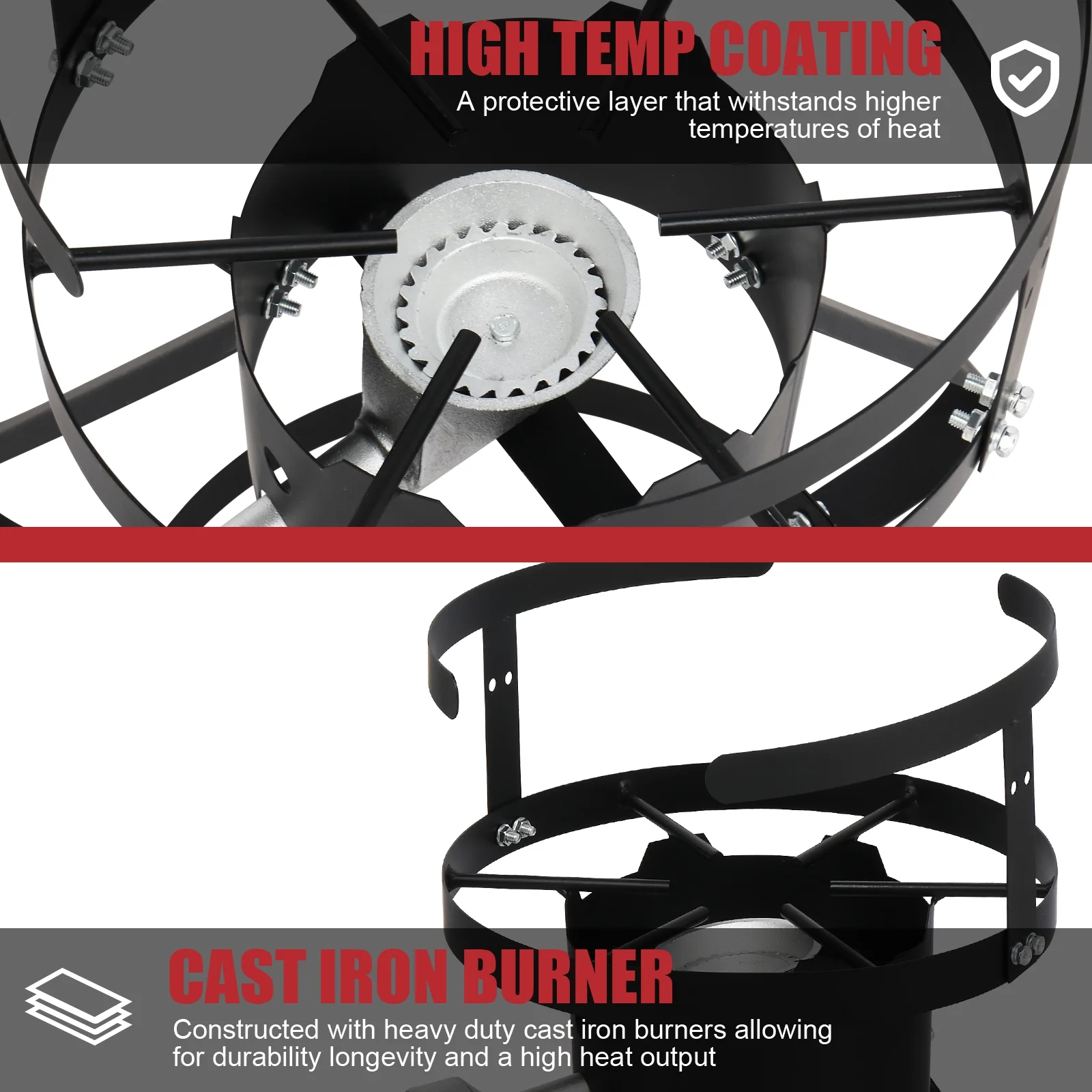 Qiushi 30QT Turkey Fryer Kit with 10QT Fish Pot, 54,000 BTU Outdoor Propane Gas Fryer Cooker, Includes Aluminum Pots, Basket, Poultry Rack, Thermometer for Frying, Boiling, and Seafood Cooking