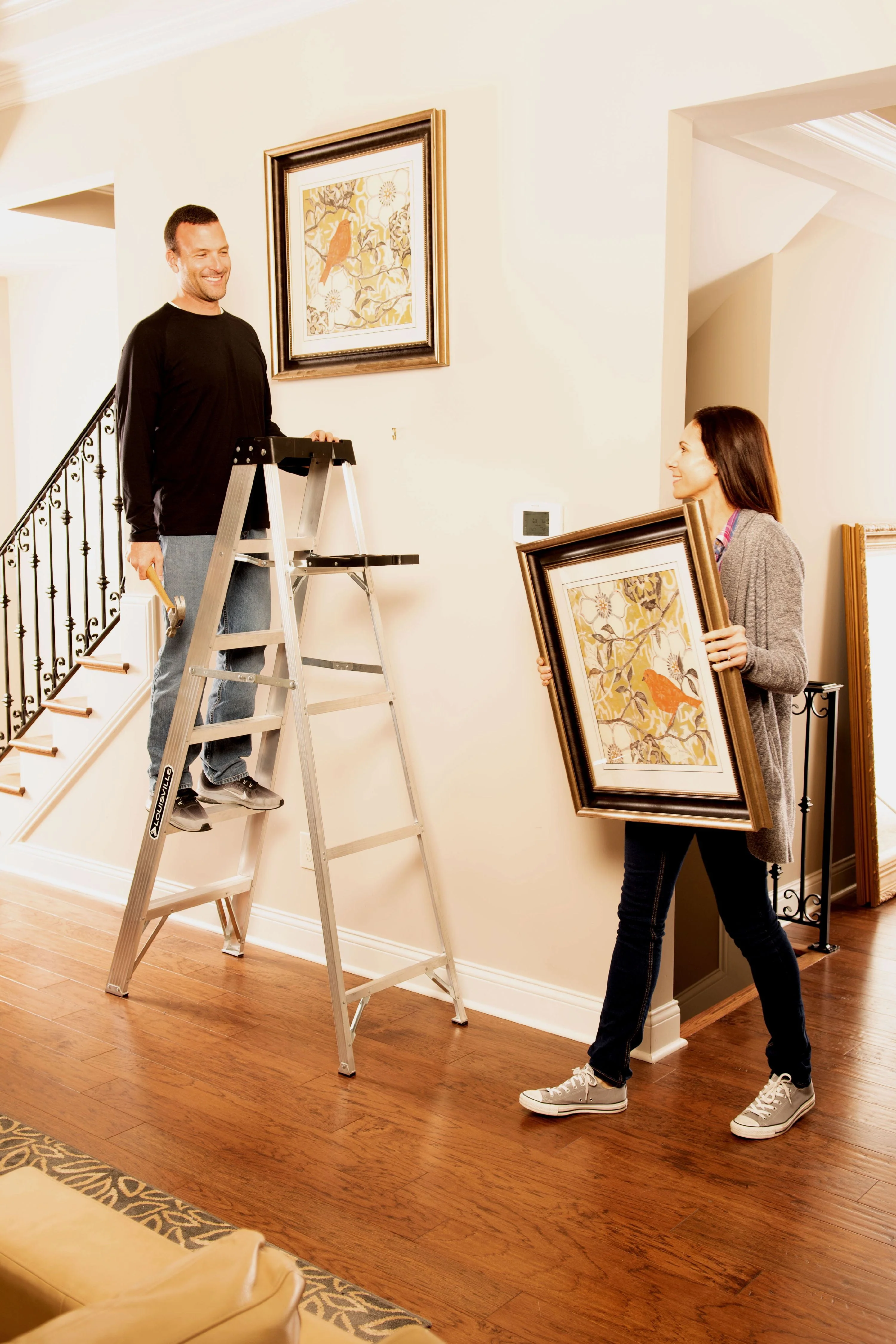 Louisville Ladder 6' Aluminum Step Ladder, 10' Reach, 250 lbs Load Capacity, W-2112-06S