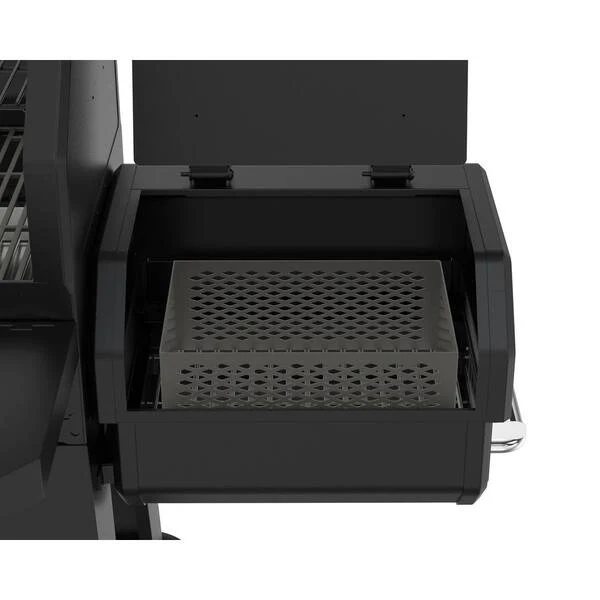 Oakford 1150 Reverse Flow Offset Smoker Charcoal Grill in Black