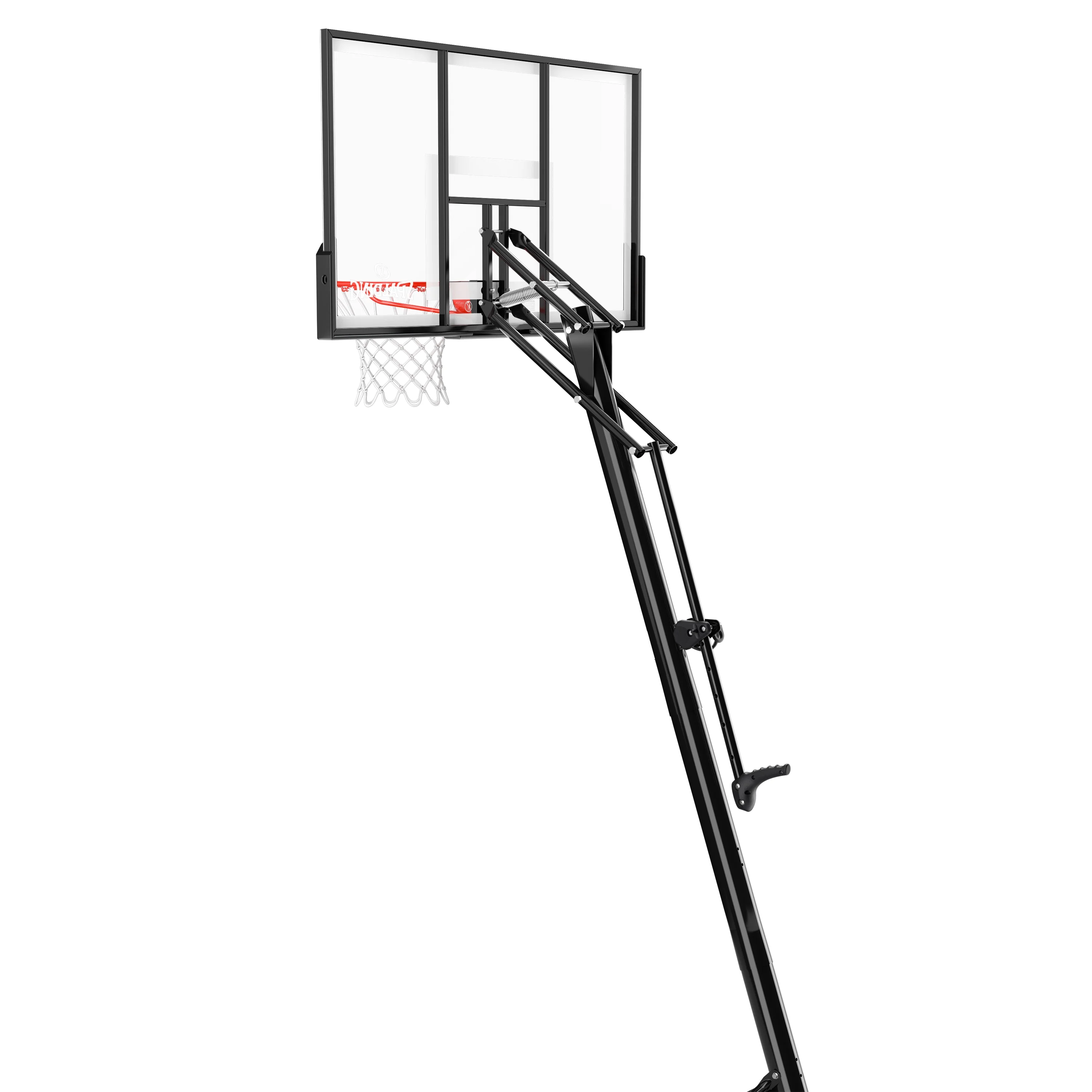 Spalding 54-Inch Portable Basketball Hoop with Shatter-Proof Polycarbonate Backboard, Adjustable ExactaHeight System & Pro Slam Rim-Outdoor Play