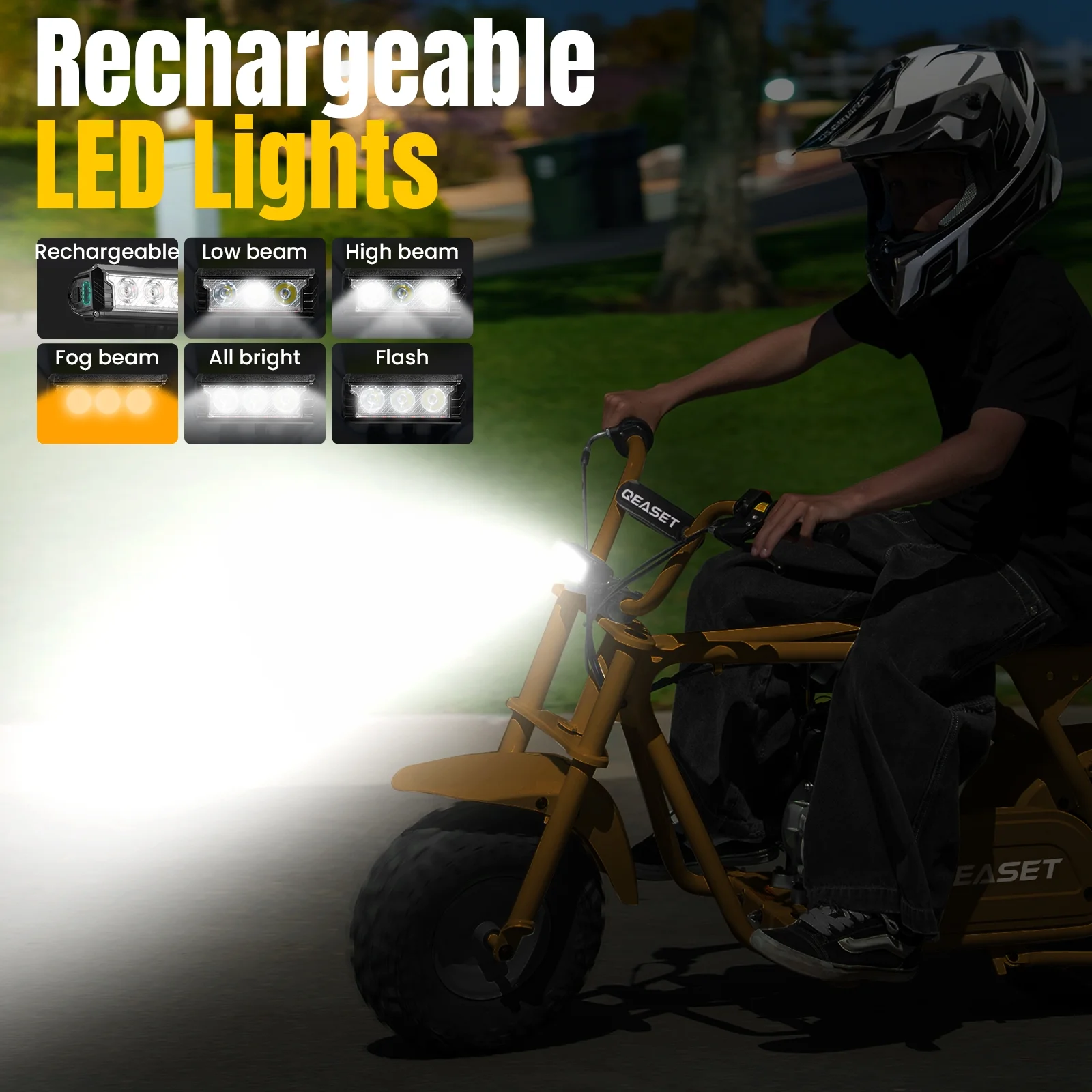 QEASET MB001 Gas Powered Mini Dirt Bike 99CC for Teens and Adults, 25MPH Off Road Motorcycle, Weight Support Up to 200 LBS - Black