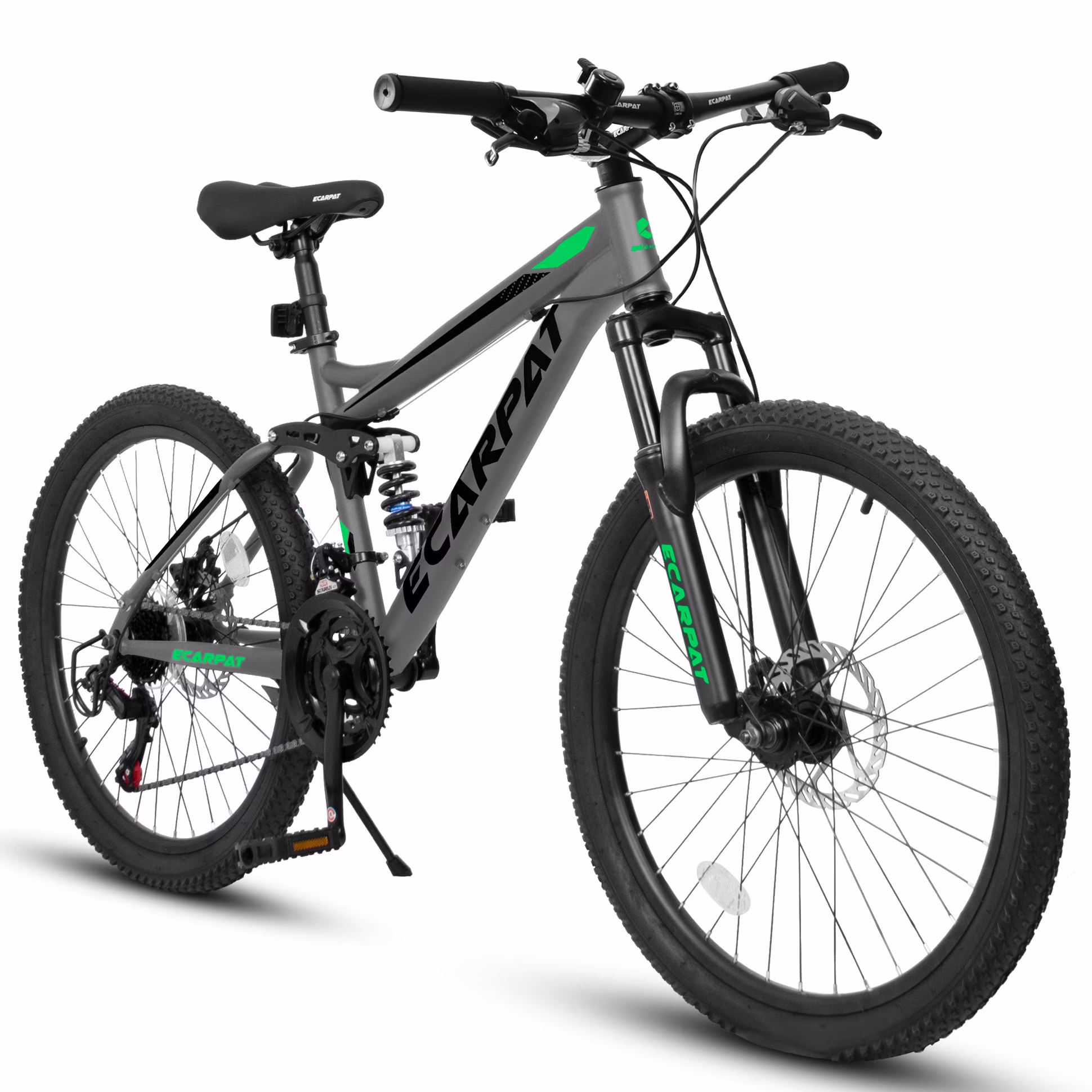 27.5-Inch Mountain Bike for Adults | 21-Speed Trail & City Bicycle with Disc Brakes | Gray