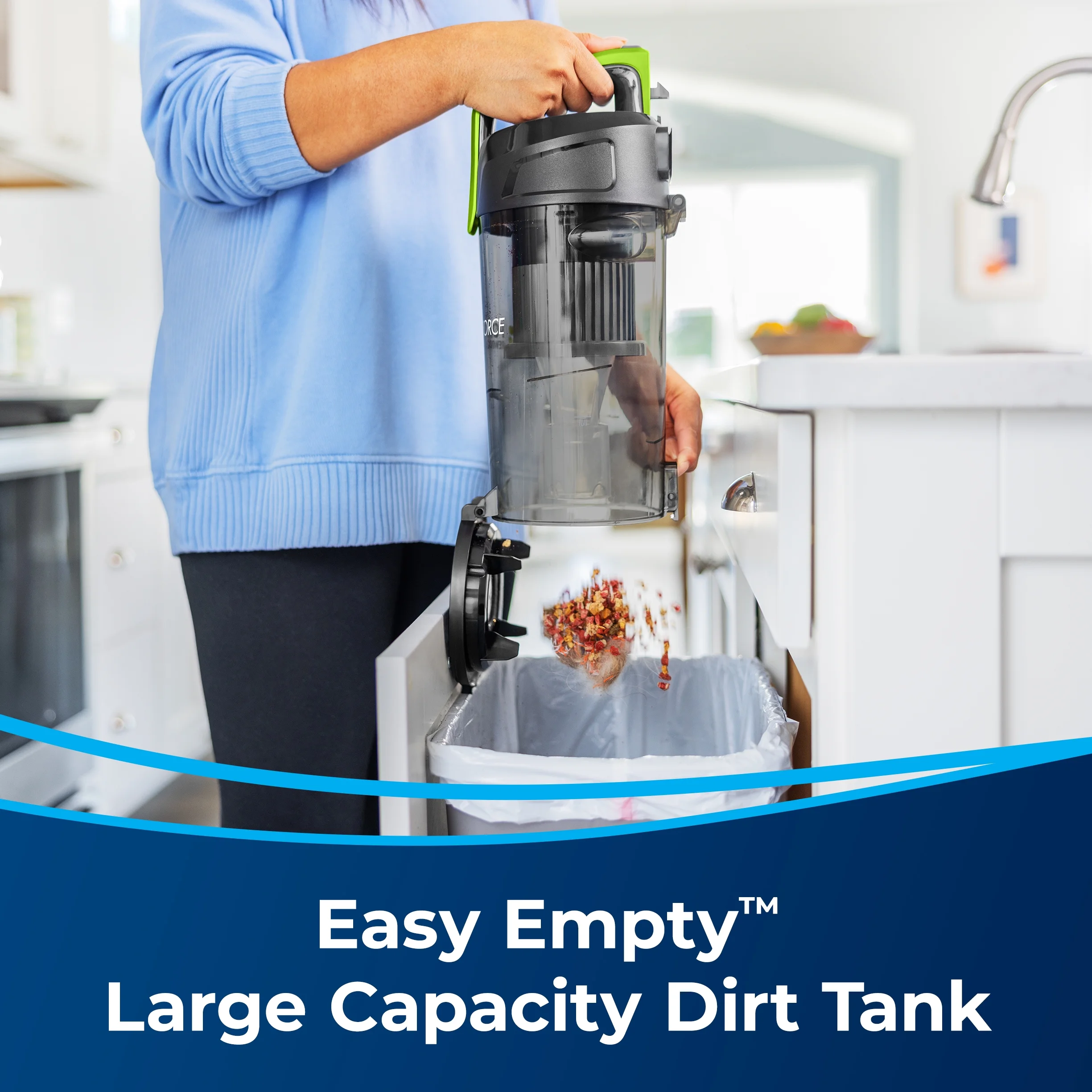 BISSELL PowerForce Helix Turbo Rewind Pet, Upright Vacuum, Pet Friendly, Automatic Cord Rewind, Powerful Pet Hair Pickup, Extra-Wide Cleaning Path, 3333, Black & Green